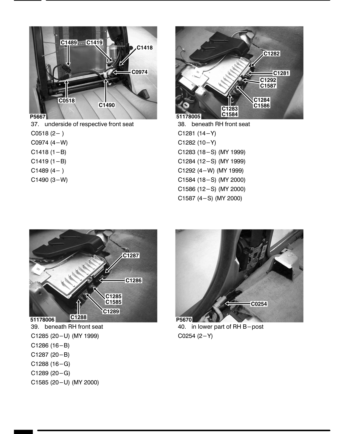 Component Location Views – Rev: 11/99