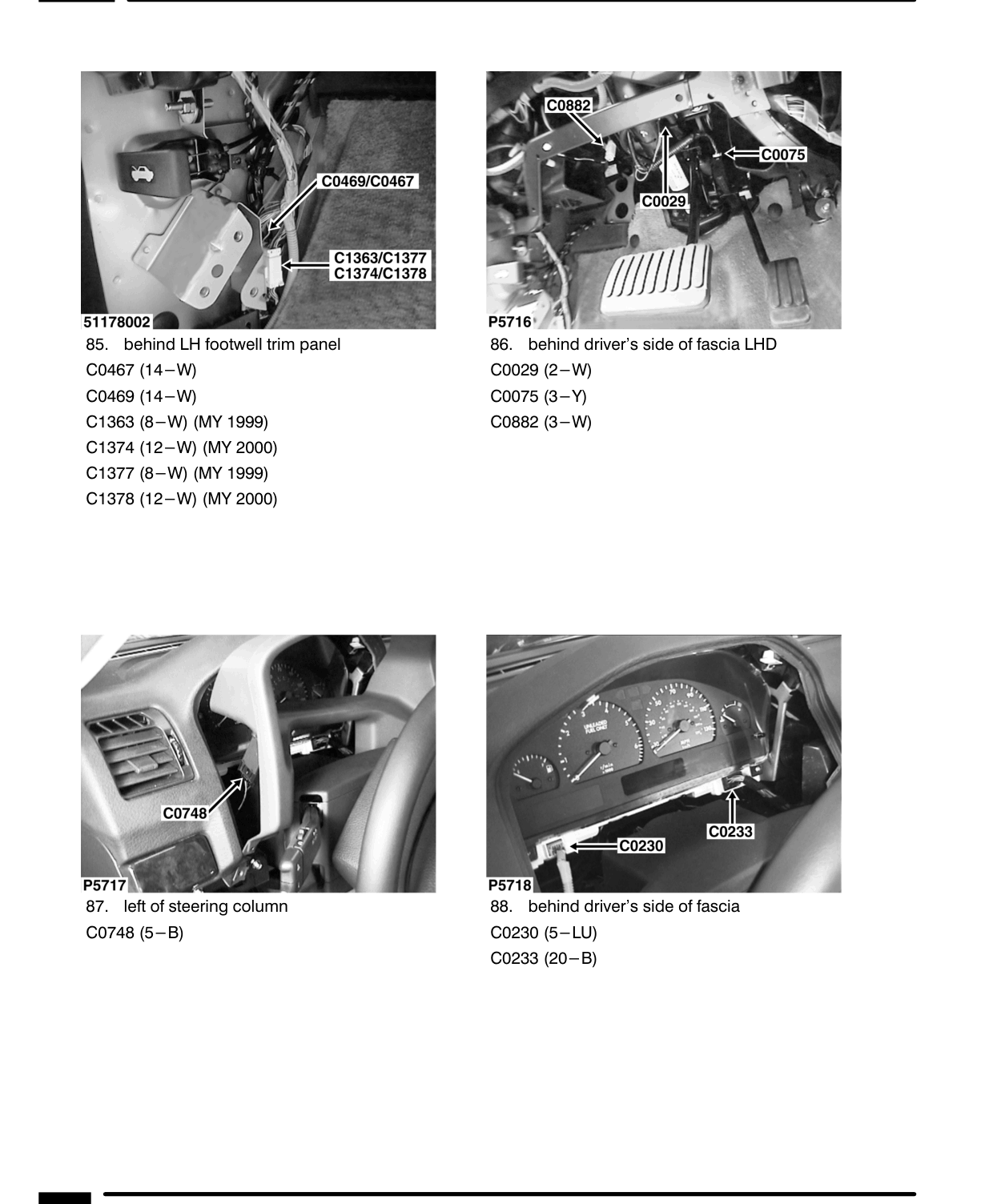 Component Location Views – Rev: 11/99
