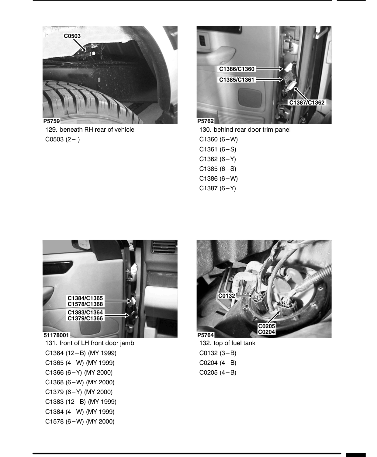Component Location Views – Rev: 11/99