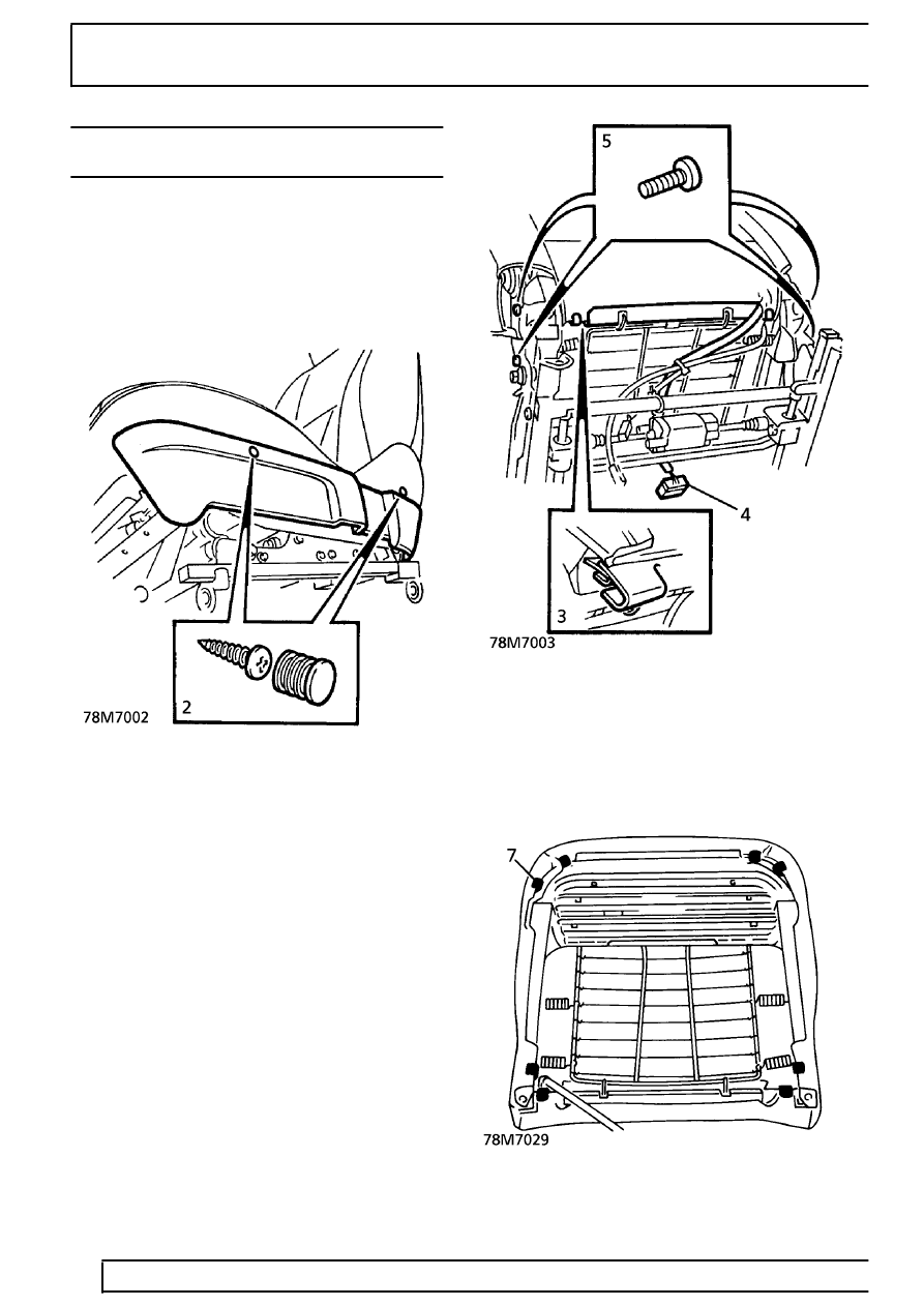 Range Rover Classic Electric Seat Problem Land Rover Workshop Manuals > Range Rover P38 > 78 - SEATS > REPAIR