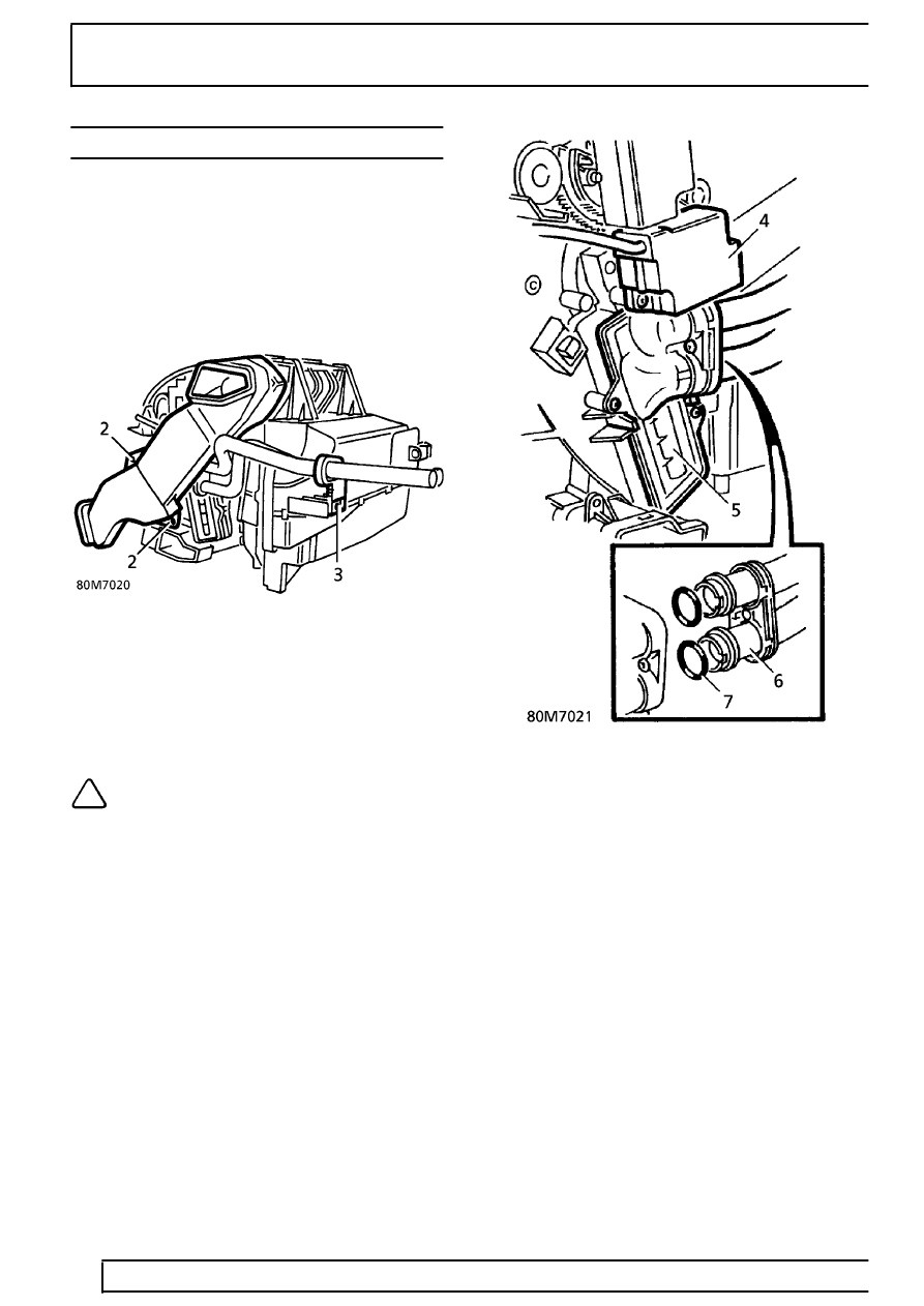 Land Rover Service and Repair Manuals > Range Rover P38 > 80 HEATING AND VENTILATION