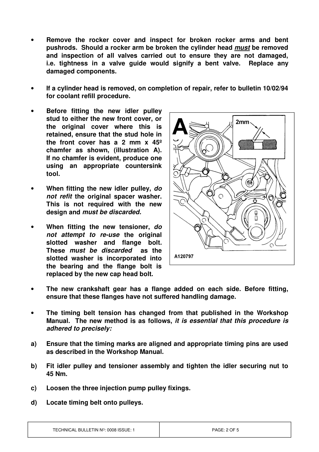 Timing Belt Failure - Misalignment – bulletin page 2