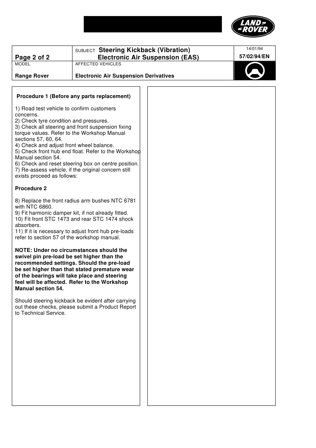Steering Kickback (Vibration)-Electronic Air – bulletin page 2