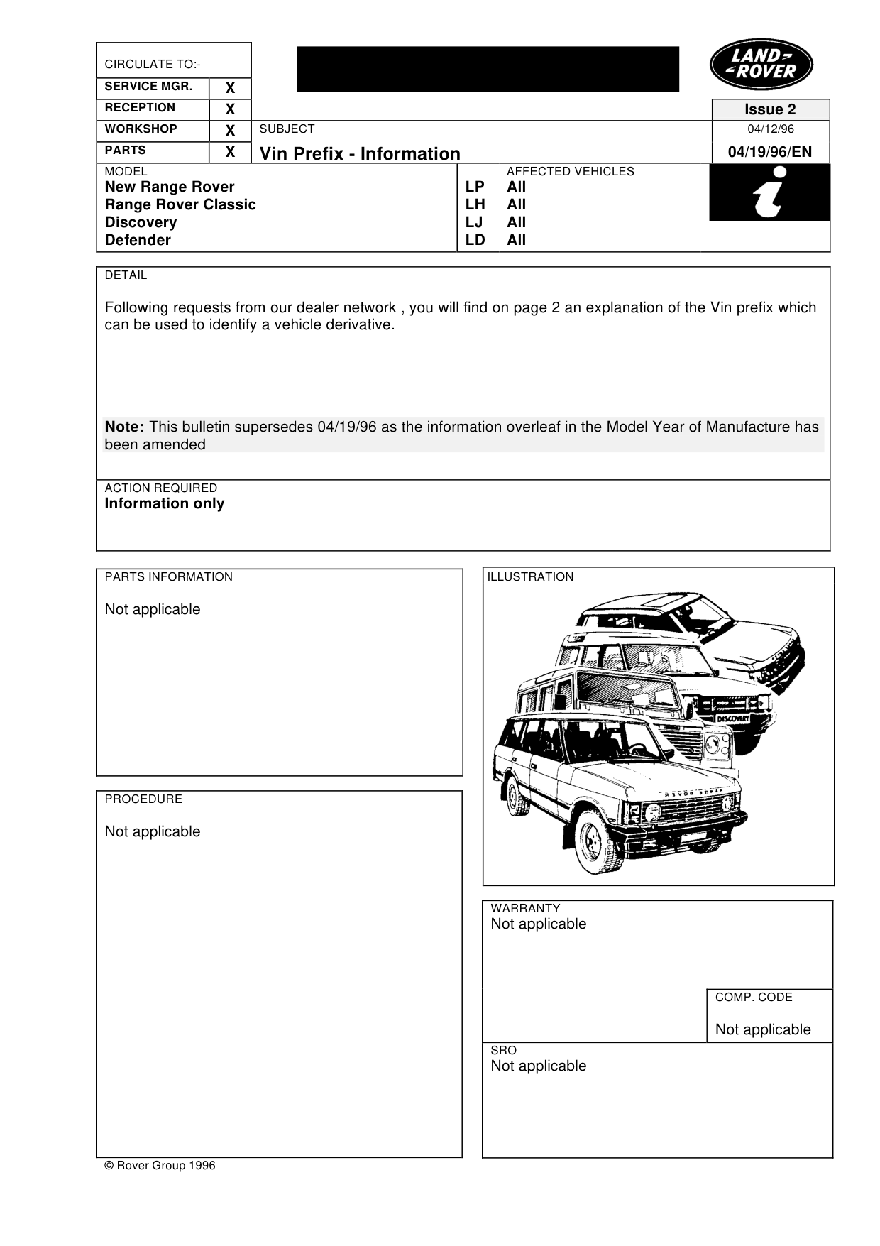 Vin Prefix - Information – bulletin page 1