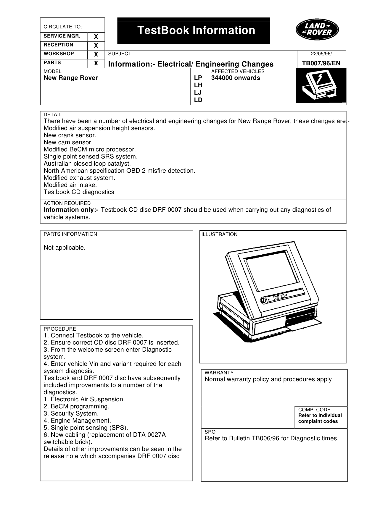 Information Electrical/Engineering Changes – bulletin page 1