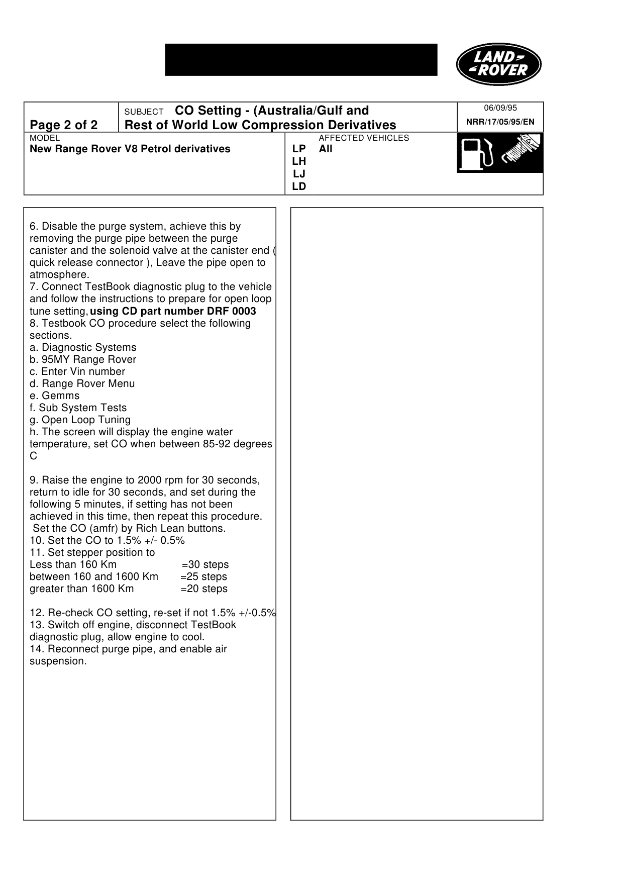 Co Settings - Low Comp Derivatives – bulletin page 2