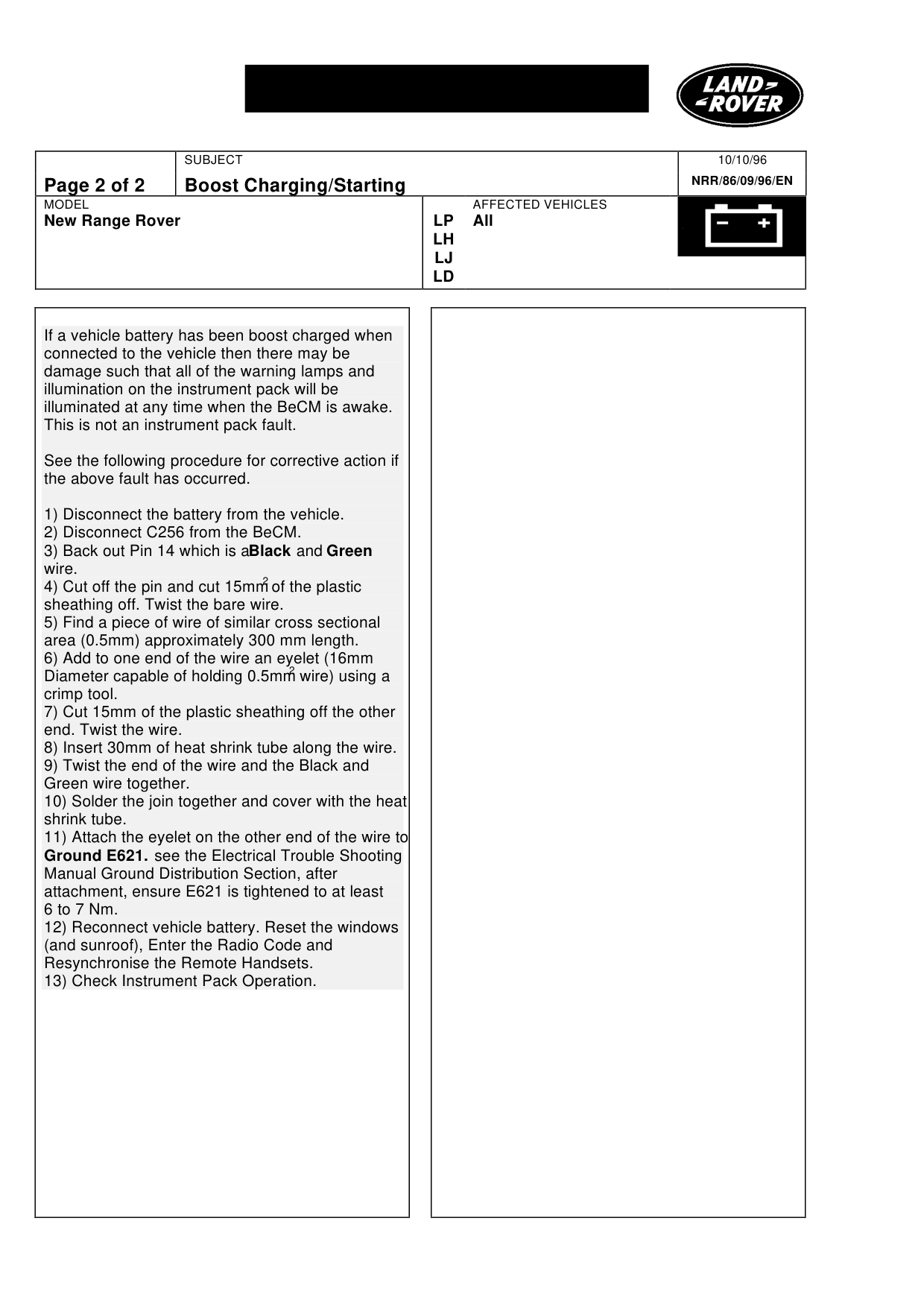 Boost Charge/Starting – bulletin page 2