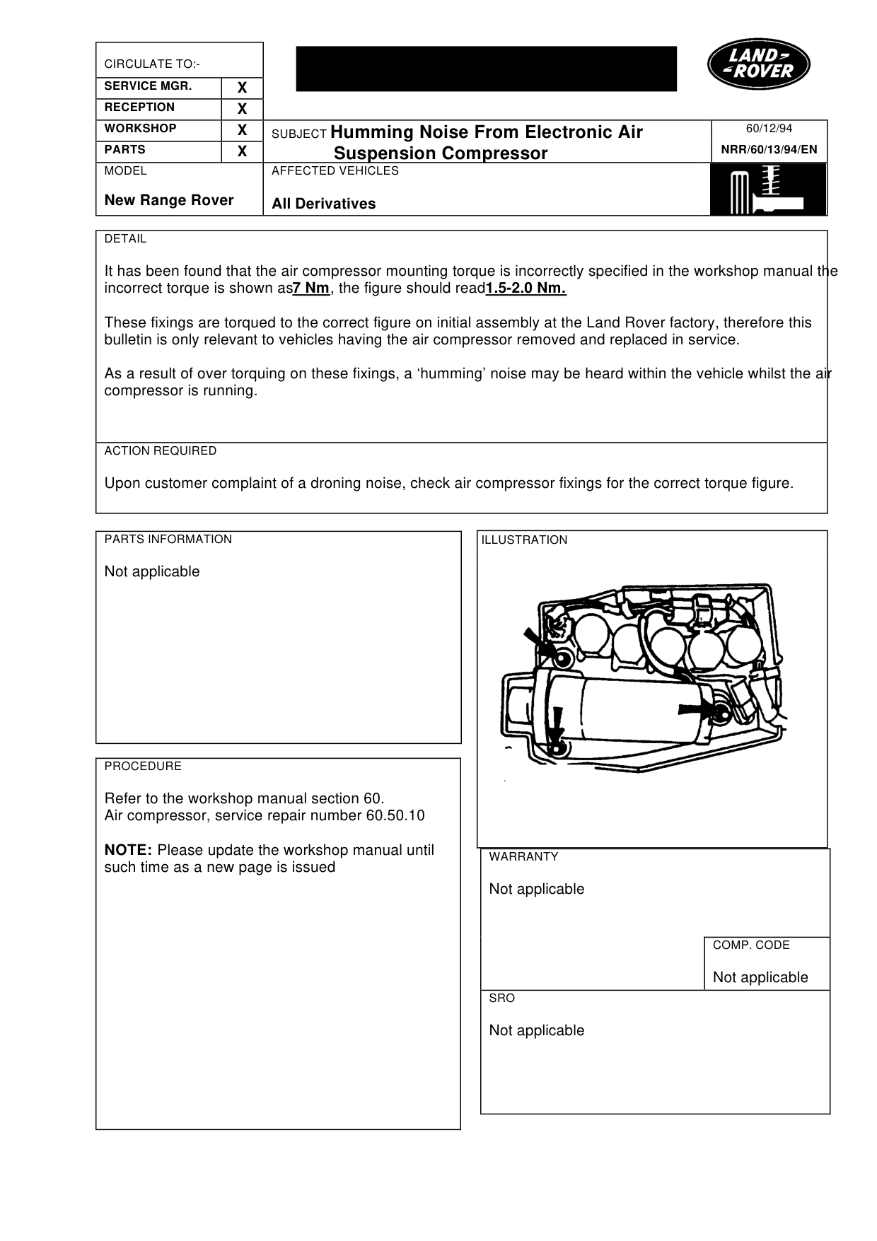 Humming Noise Electronic Air Suspension – bulletin page 1
