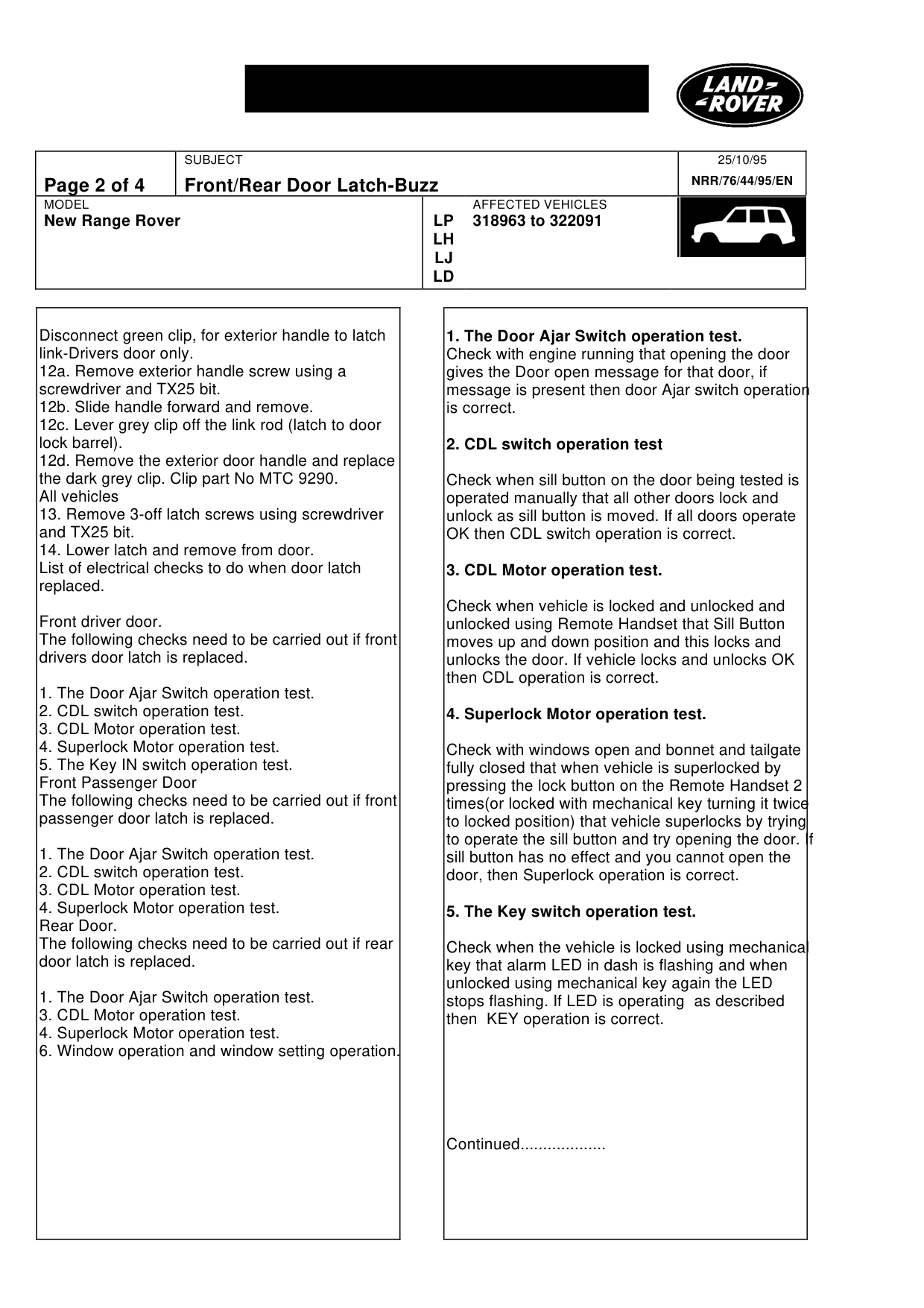 Front/Rear Door Latch-Buzz – bulletin page 2