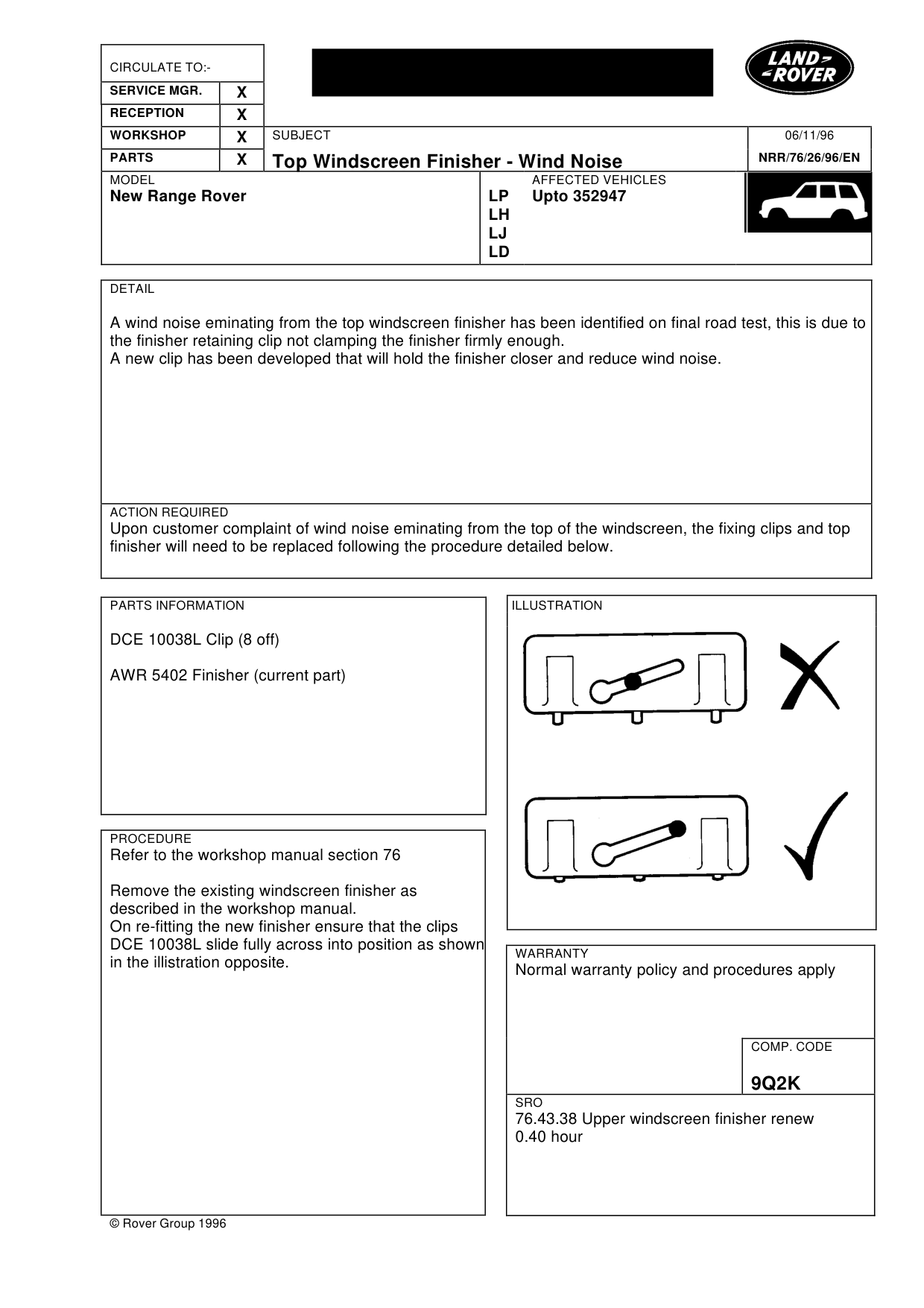 Top Windscreen Finisher Wind Noise – bulletin page 1
