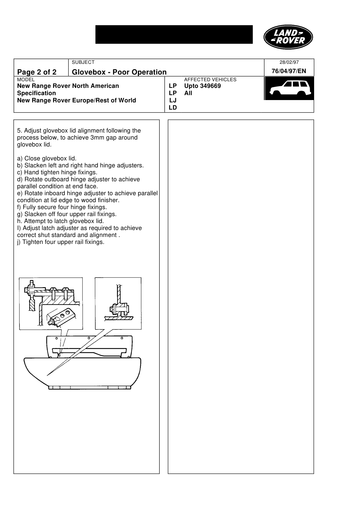 Glovebox Poor Operation – bulletin page 2