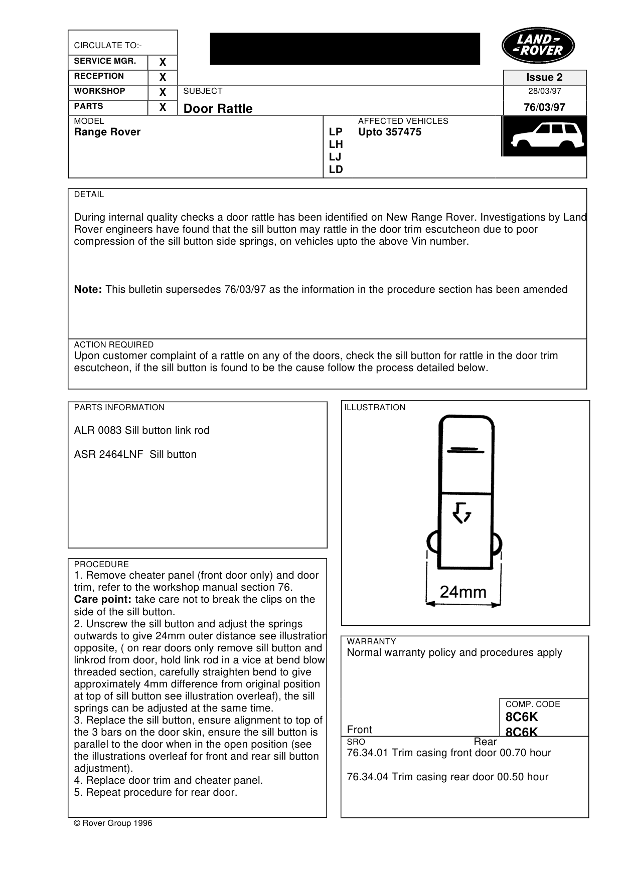 Door Rattle – bulletin page 1
