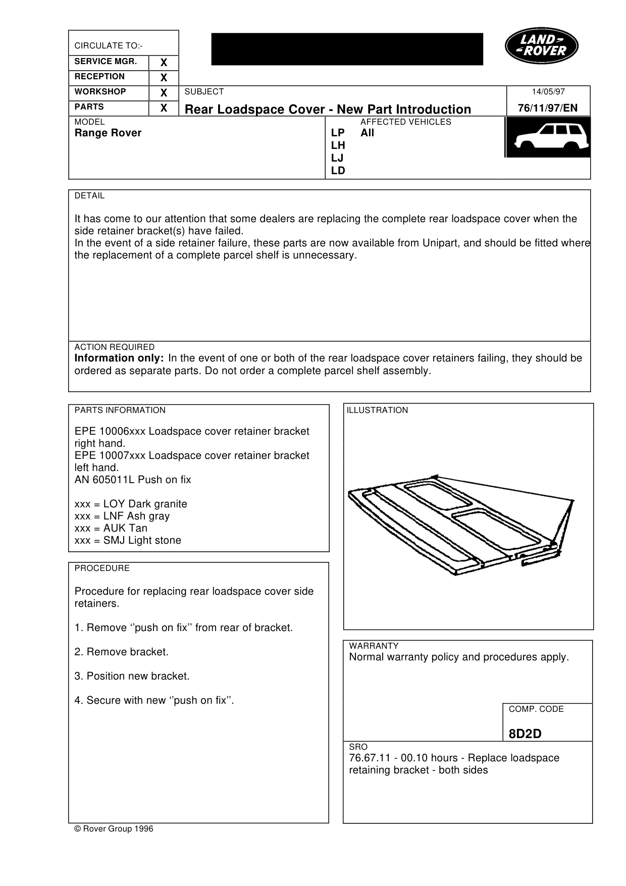 Rear Load Space Cover – bulletin page 1