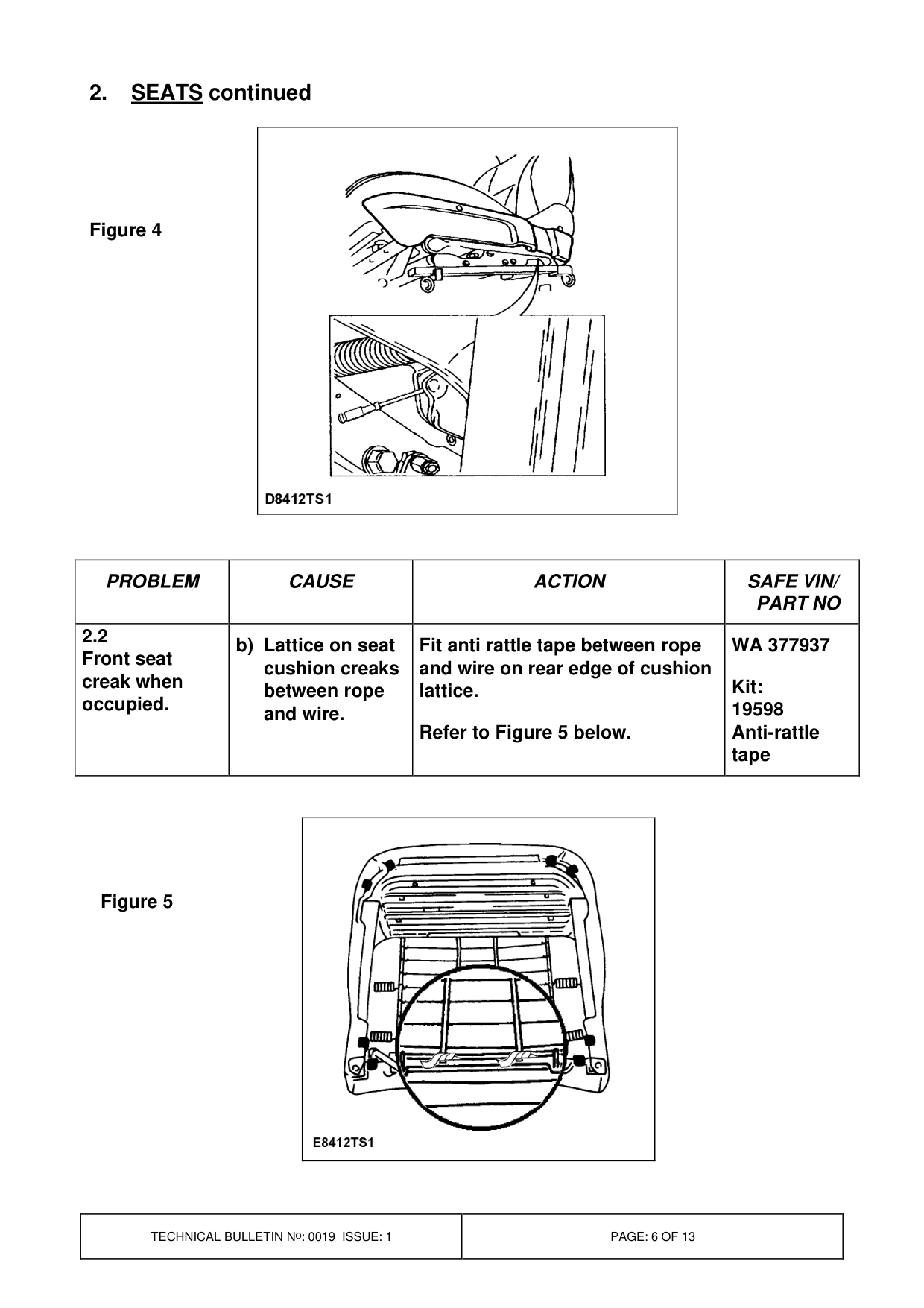 Body Interior Squeaks And Rattles – bulletin page 6