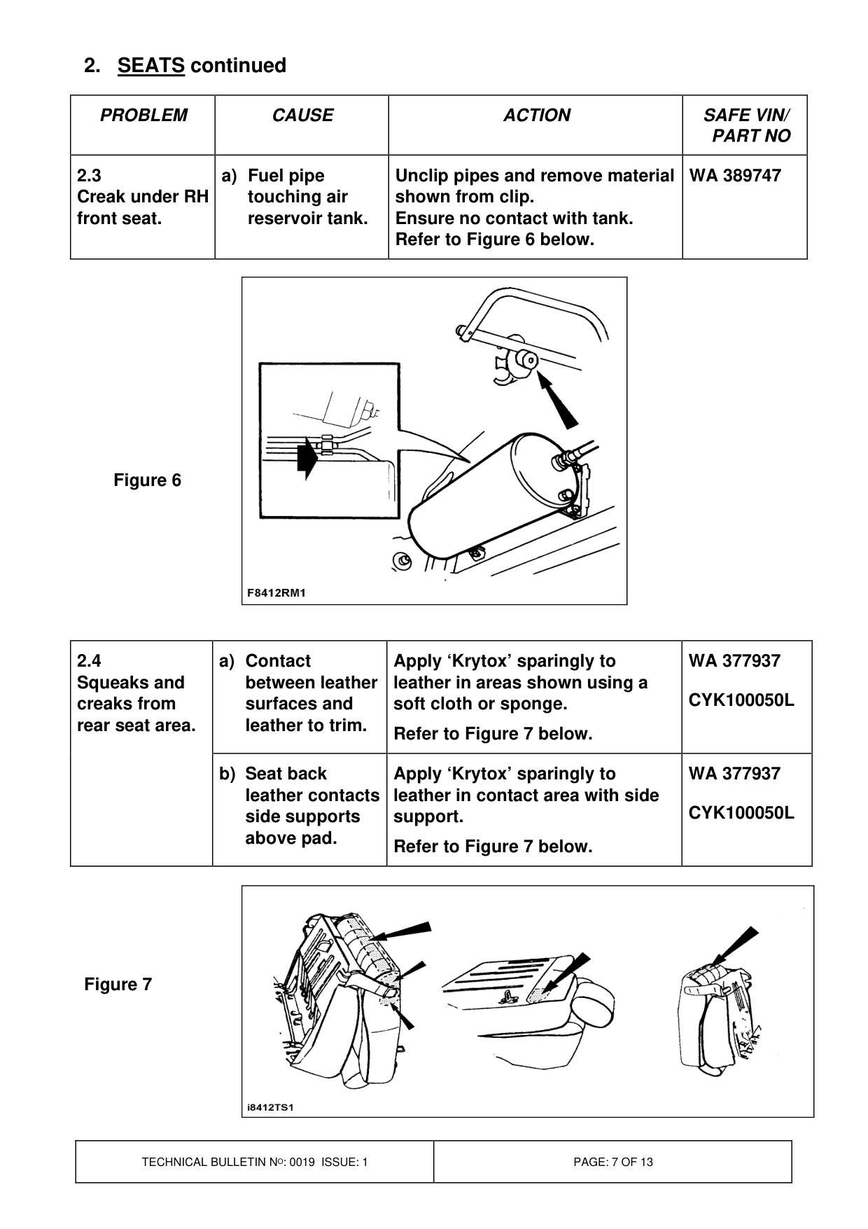 Body Interior Squeaks And Rattles – bulletin page 7
