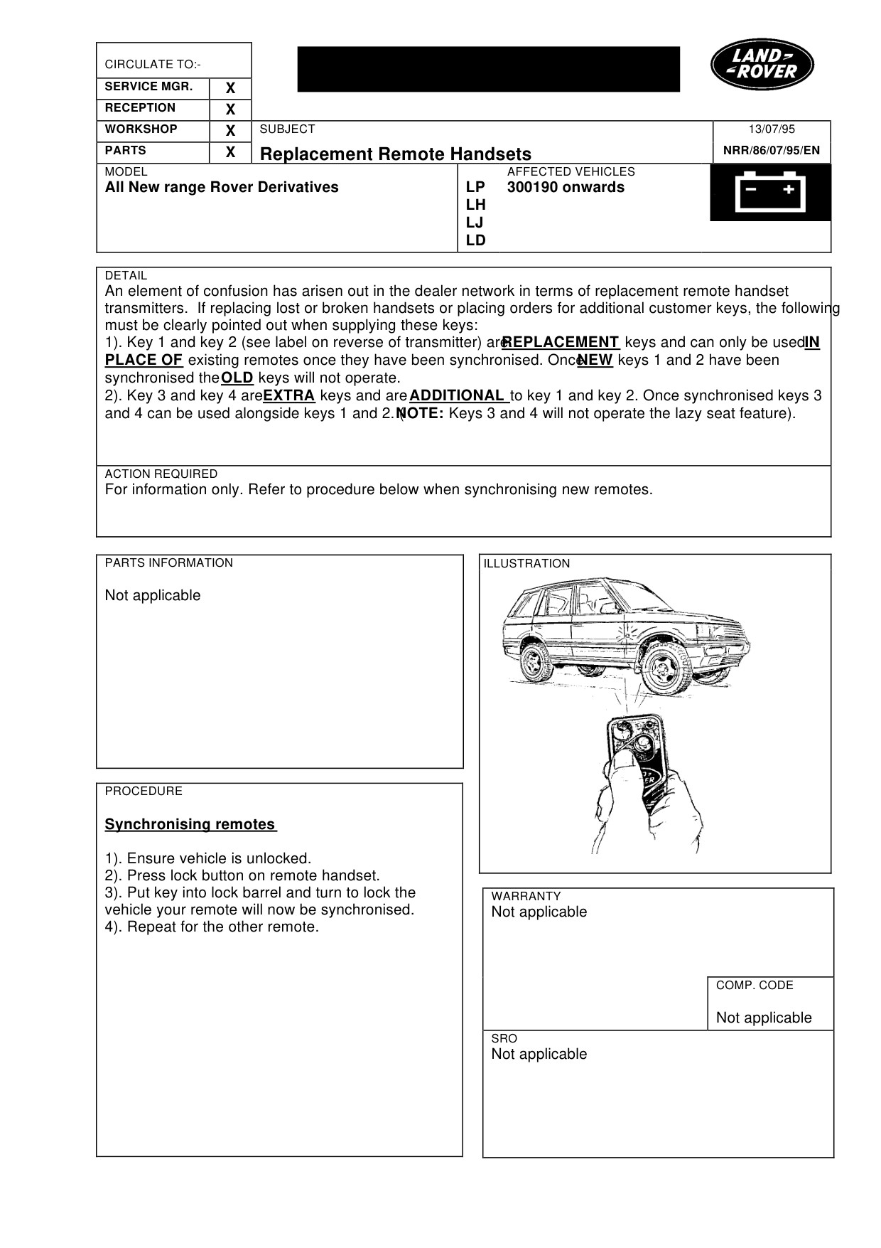 Replacement Remote Handsets – bulletin page 1