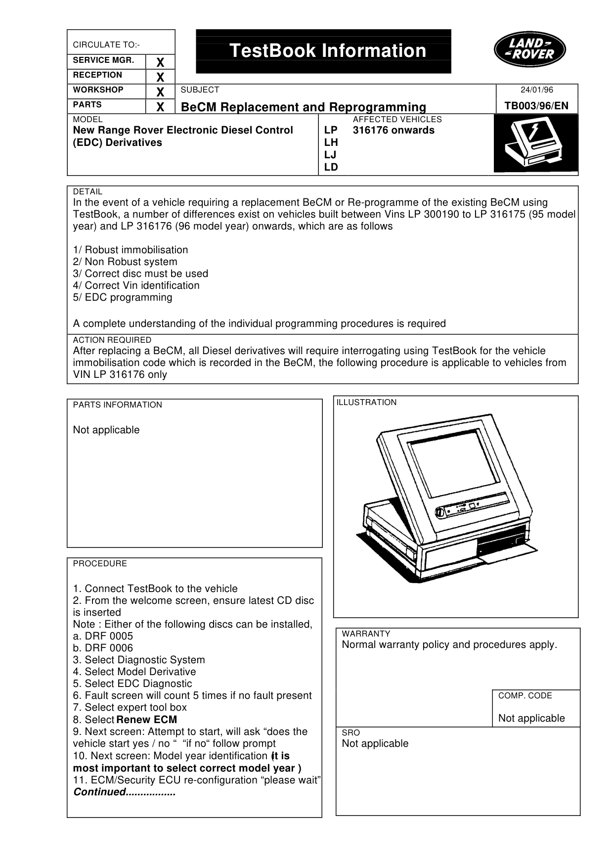 Becm Replacement And Reprogramming – bulletin page 1