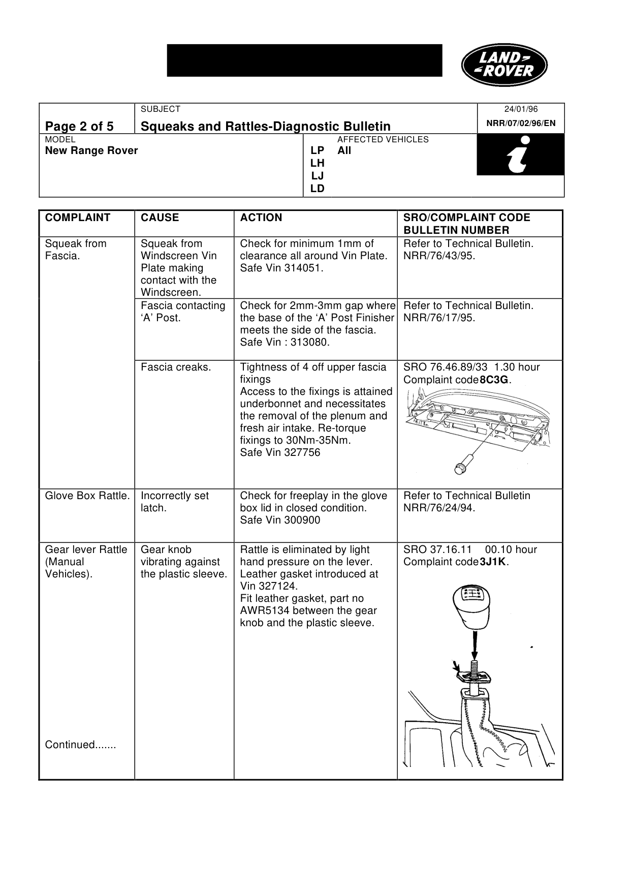 Squeaks And Rattles-Diagnostic Bulletin – bulletin page 2