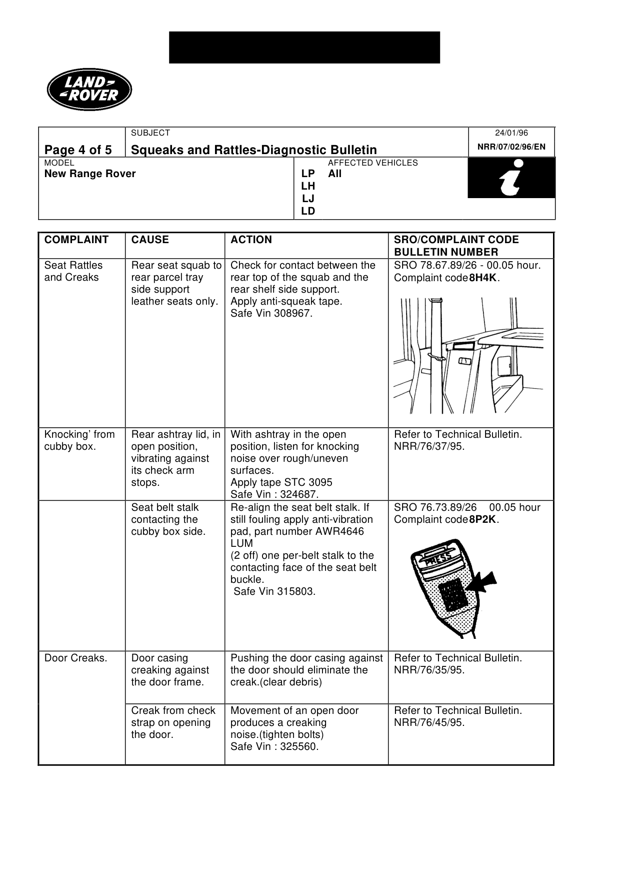 Squeaks And Rattles-Diagnostic Bulletin – bulletin page 4