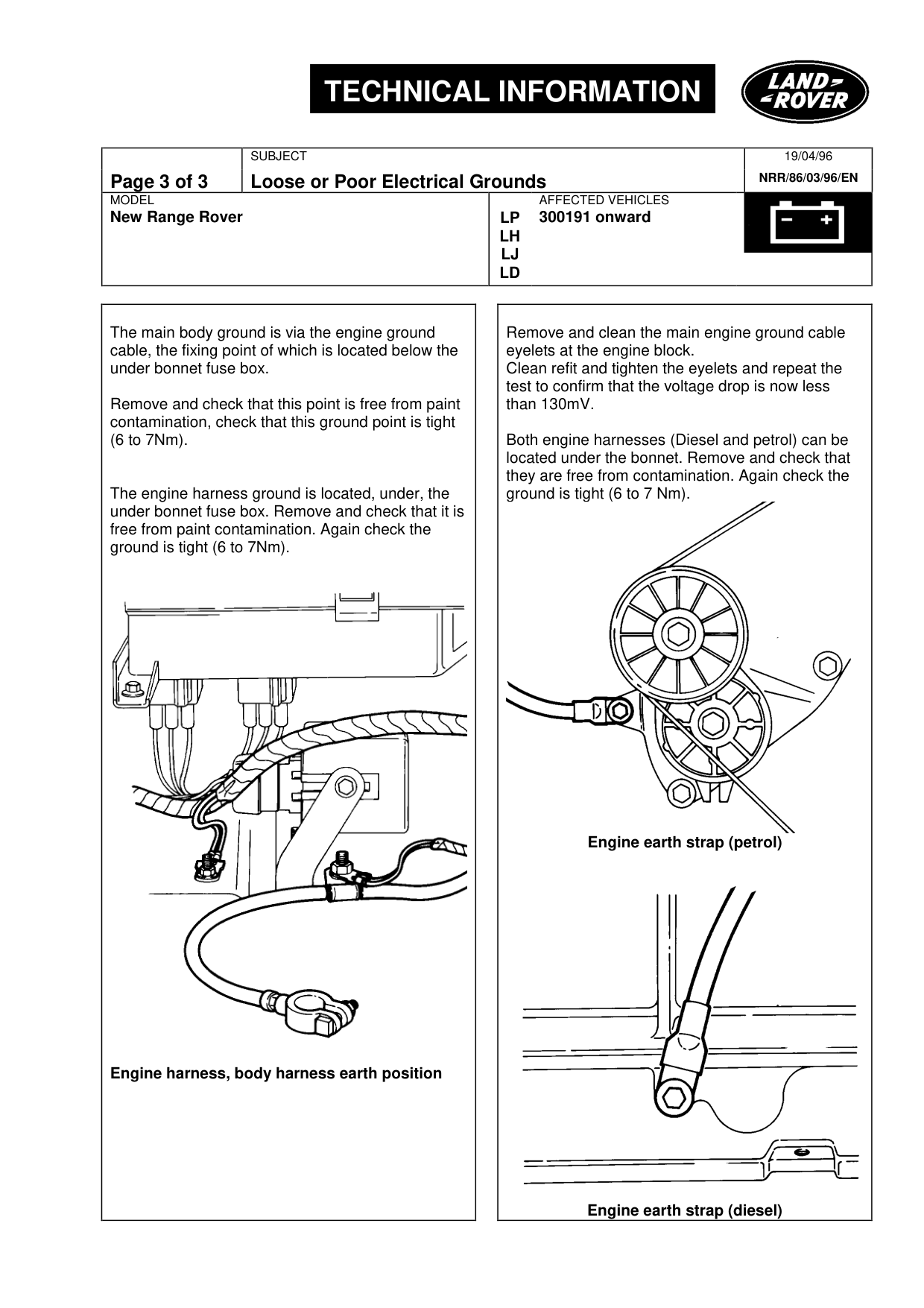Electrical Grounds (Earth) - Loose – bulletin page 3