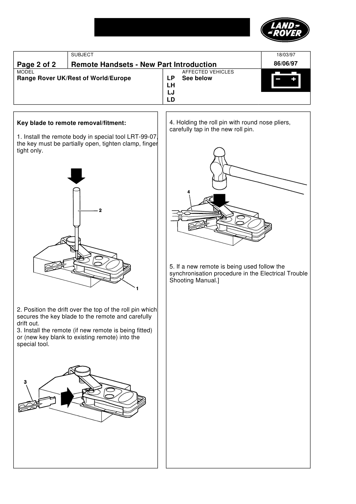 Remote Handsets - New Part Introduction – bulletin page 2