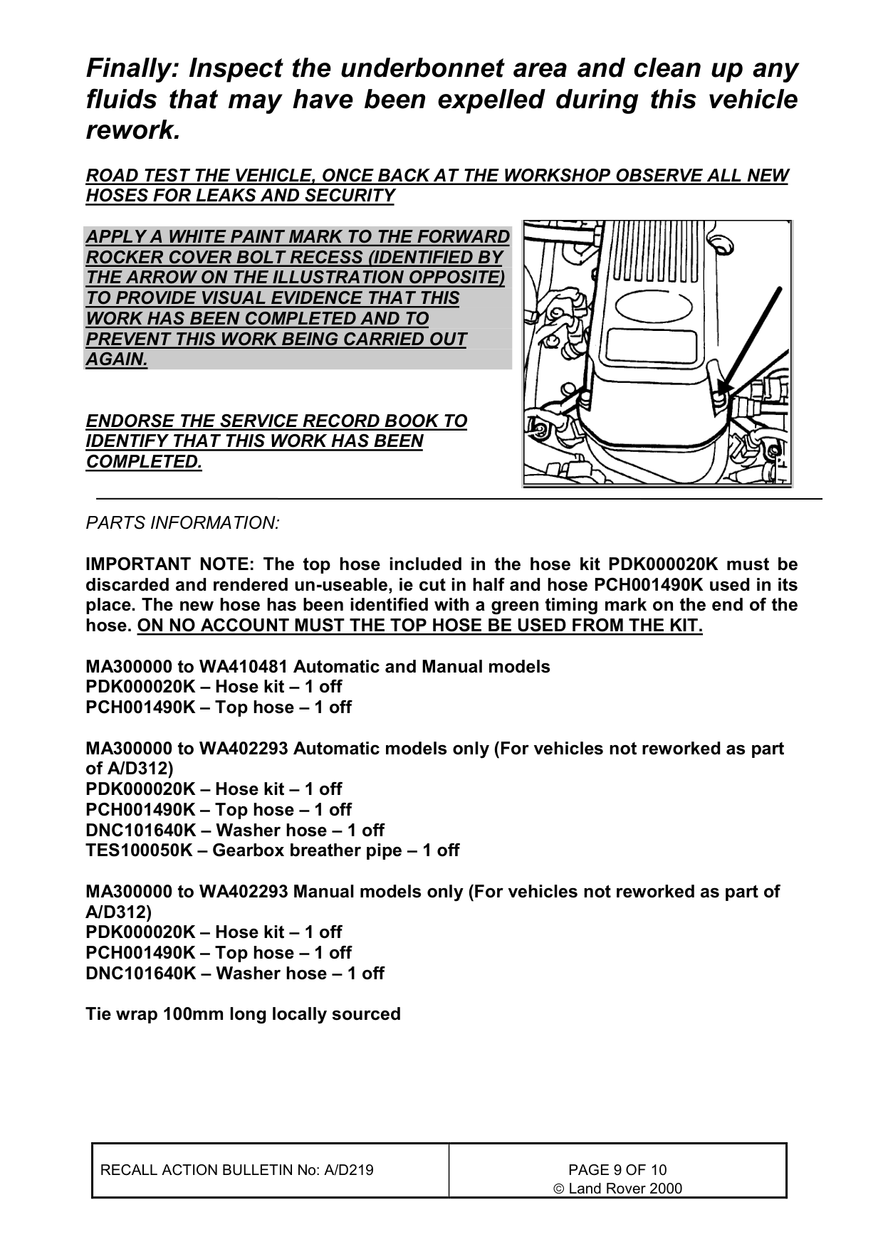 Durability Of Cooling System Hoses – bulletin page 9