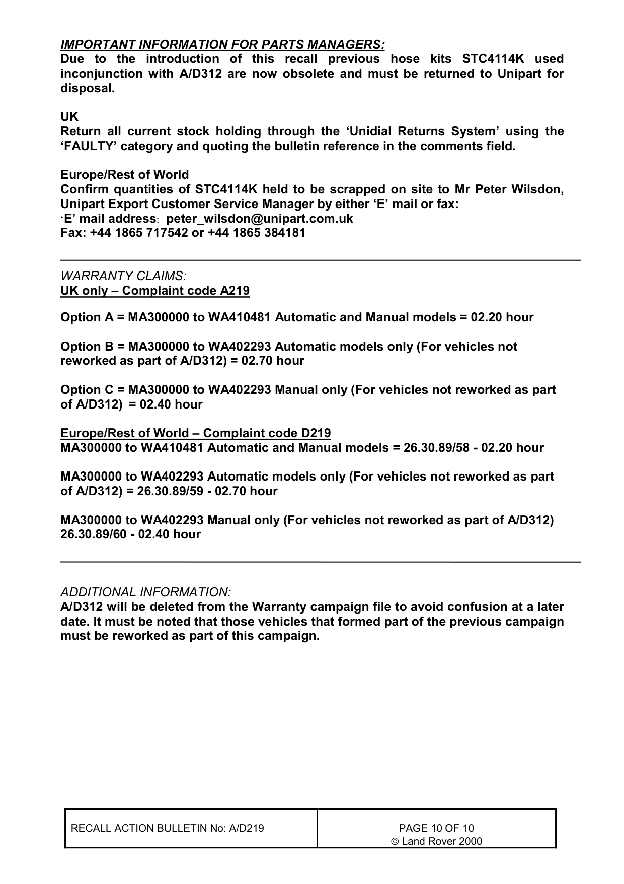 Durability Of Cooling System Hoses – bulletin page 10
