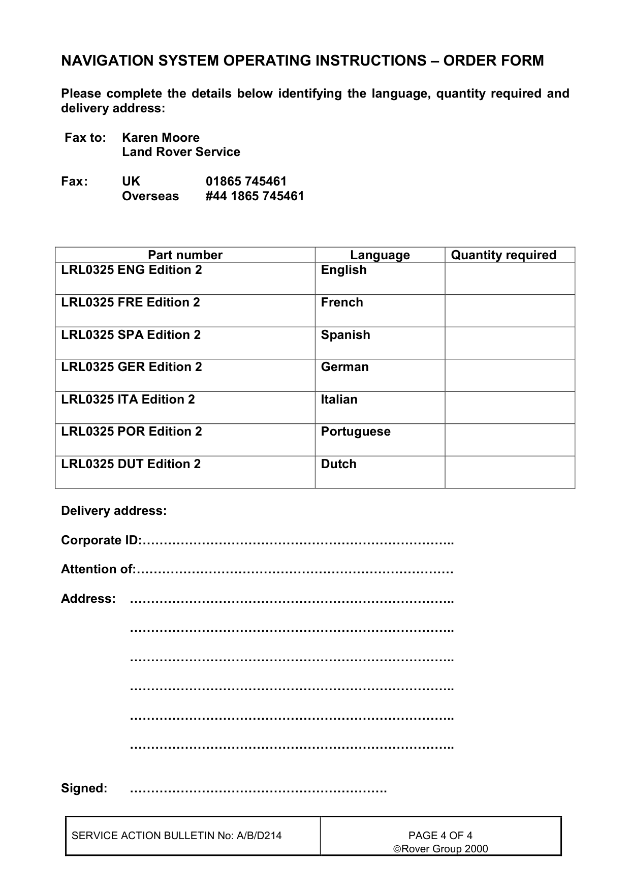 Navigational System - Inaccurate – bulletin page 4