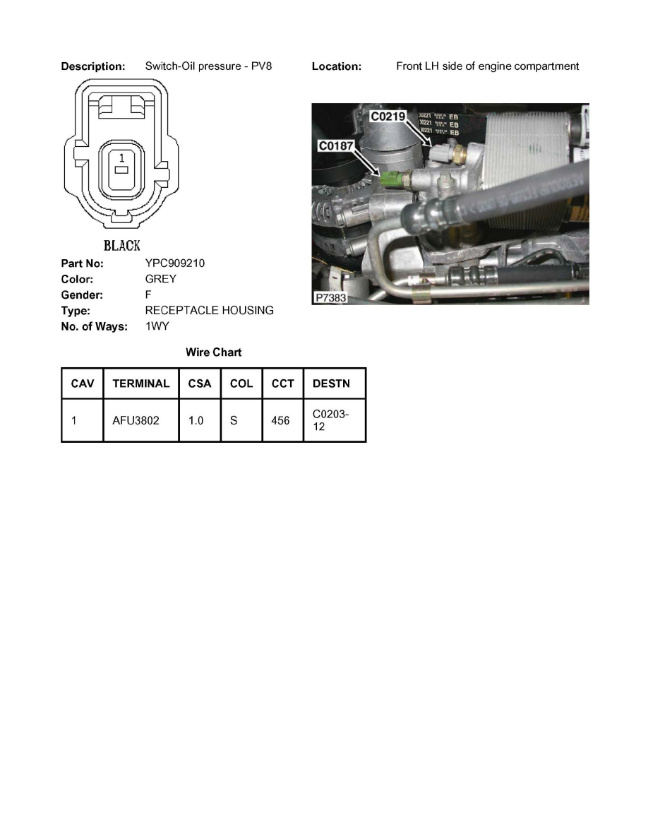thumbnail image 2 of STC4104 Oil Pressure Switch – Range Rover Classic V8 – Defender – Aftermarket 2 of 4