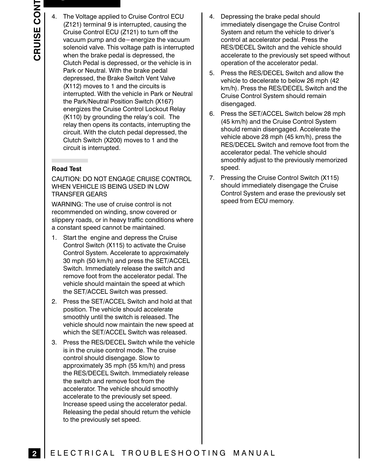 Cruise Control – Page