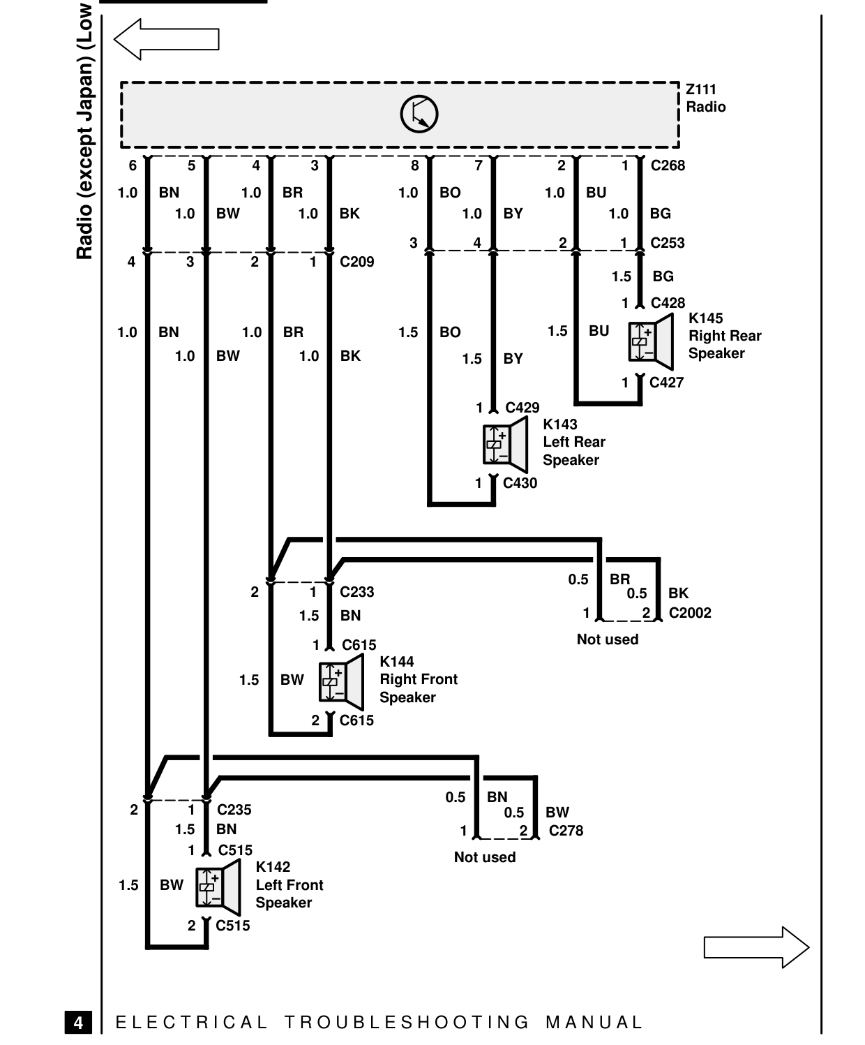 Radio (Except Japan) – Circuit Diagram