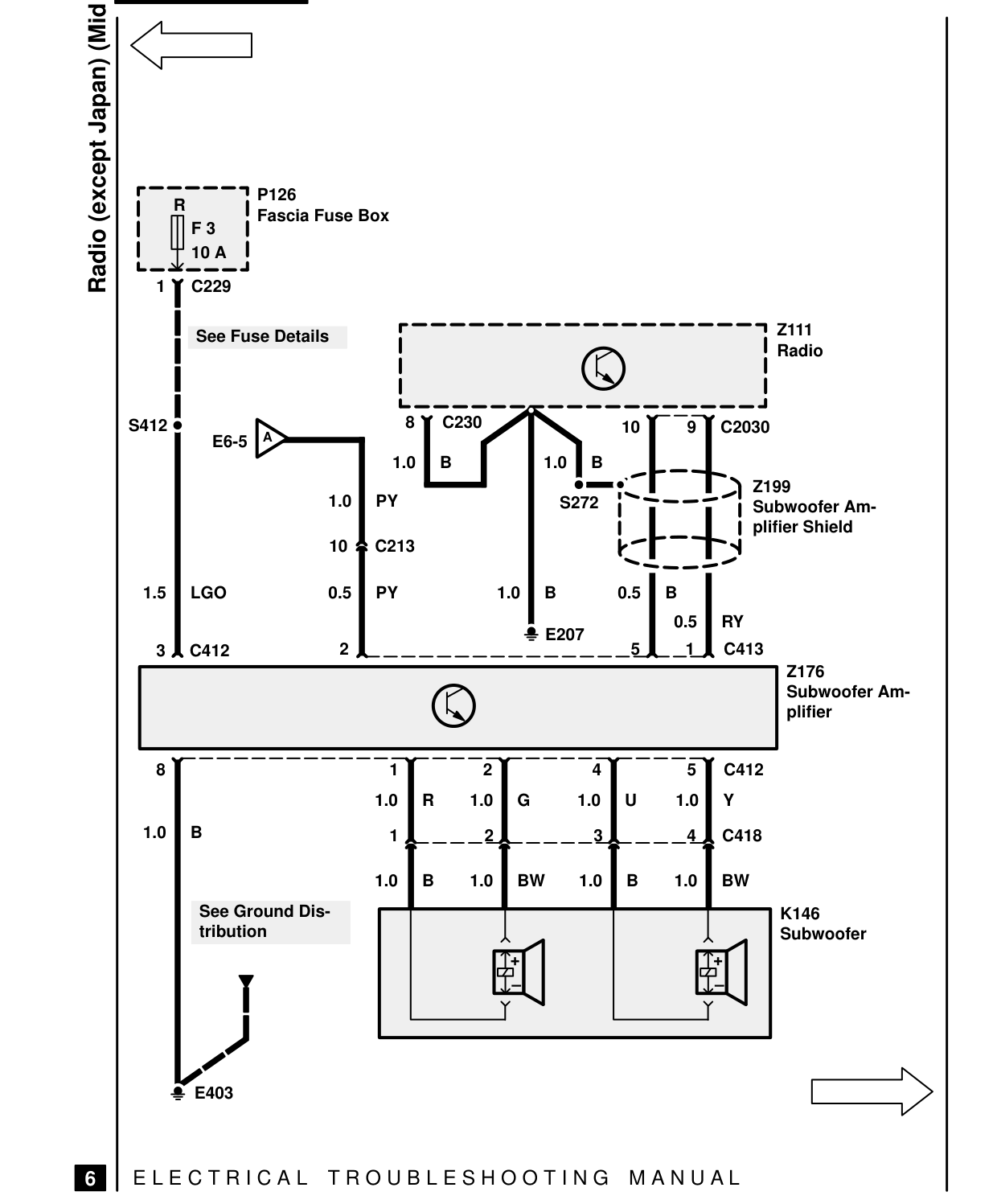 Radio (Except Japan) – Circuit Diagram