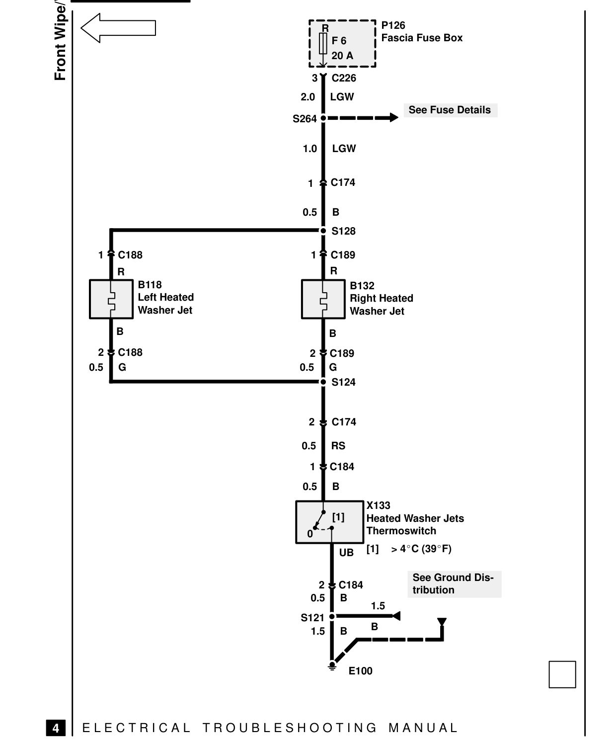 Front Wipe/Wash – Circuit Diagram