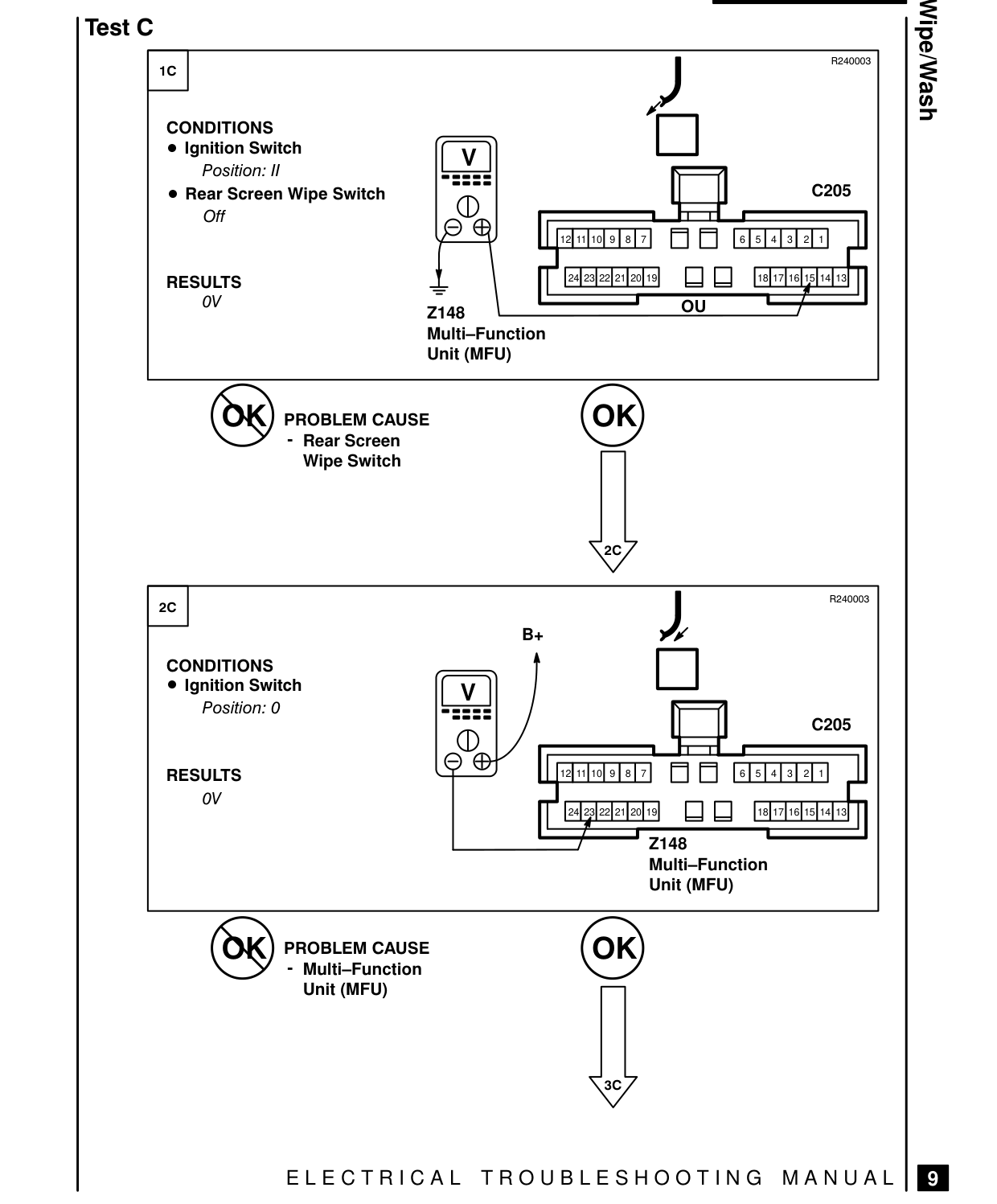 Rear Wipe/Wash – Circuit Diagram