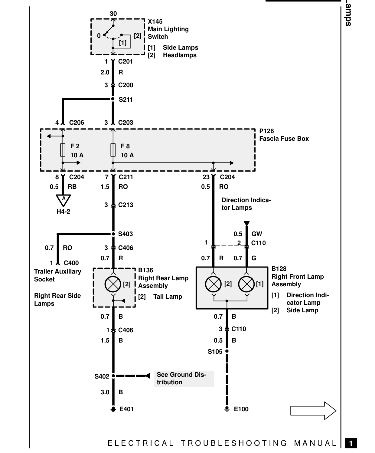 Side Lamps – Circuit Diagram
