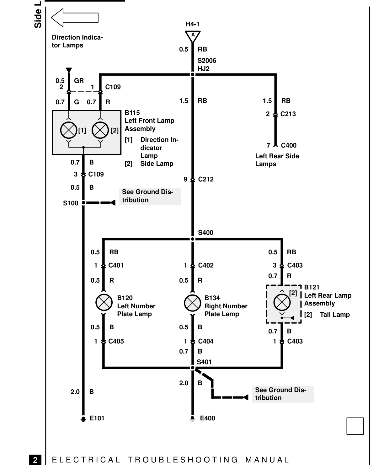 Side Lamps – Circuit Diagram
