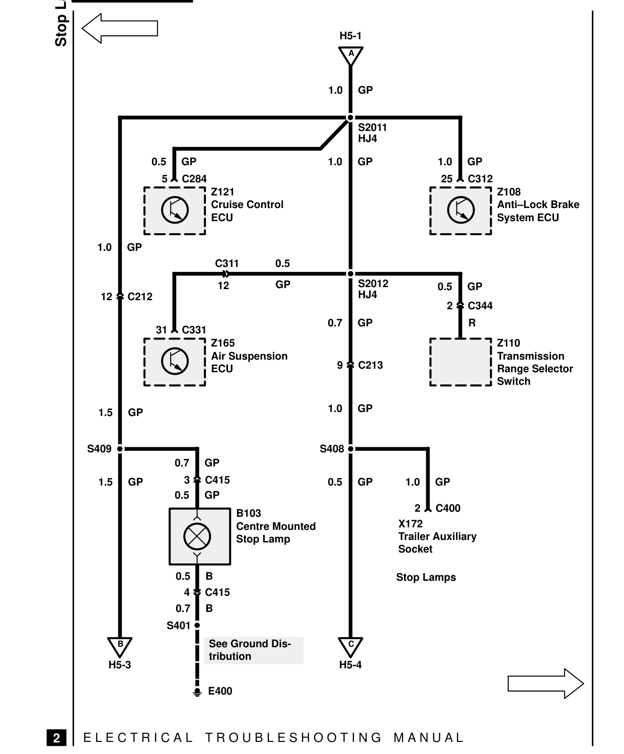 Stop Lamps – Circuit Diagram