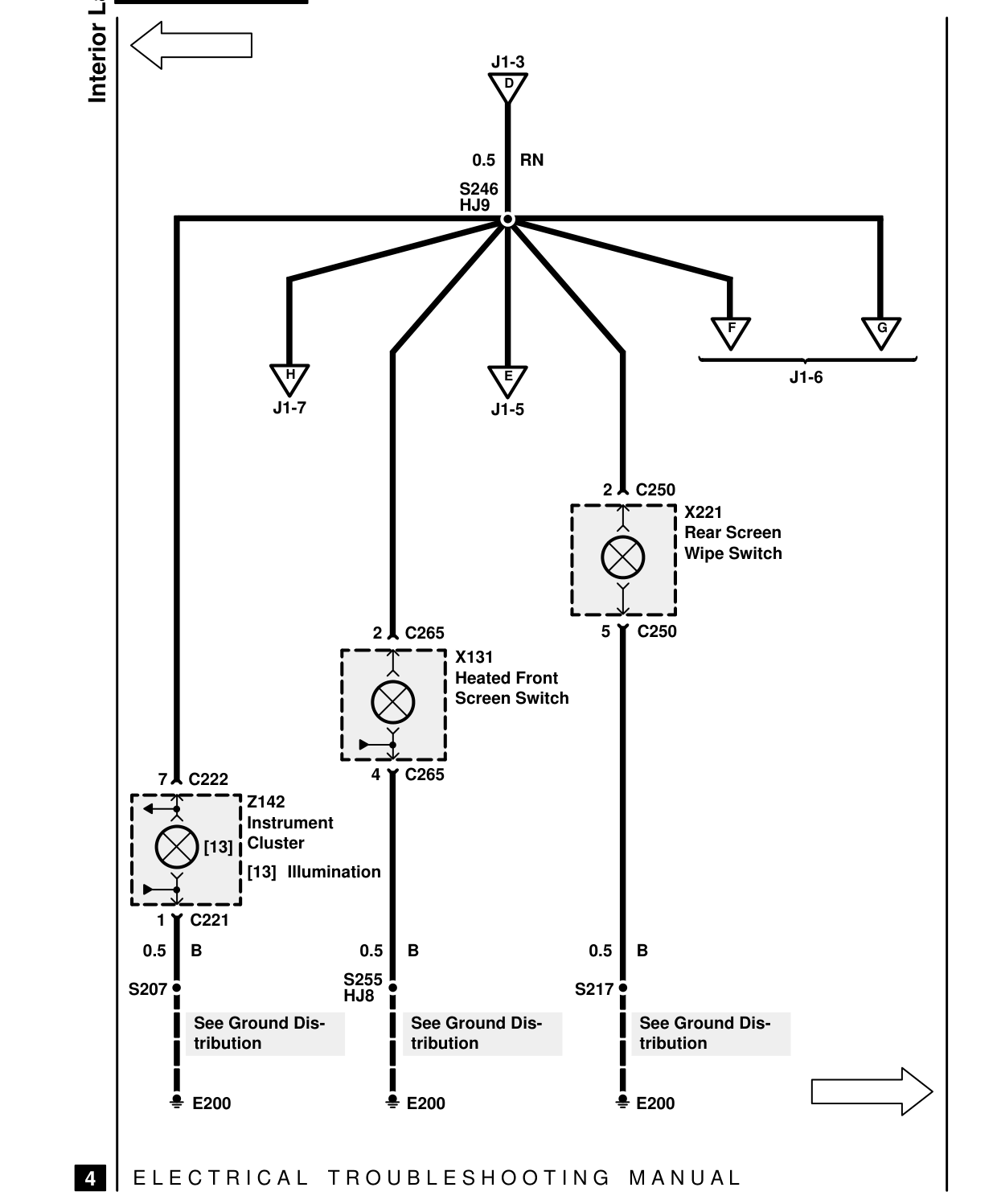 Interior Lamps – Circuit Diagram