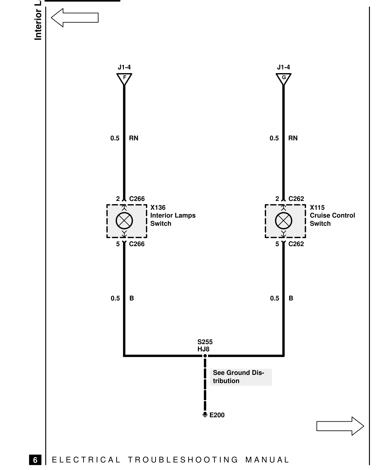Interior Lamps – Circuit Diagram