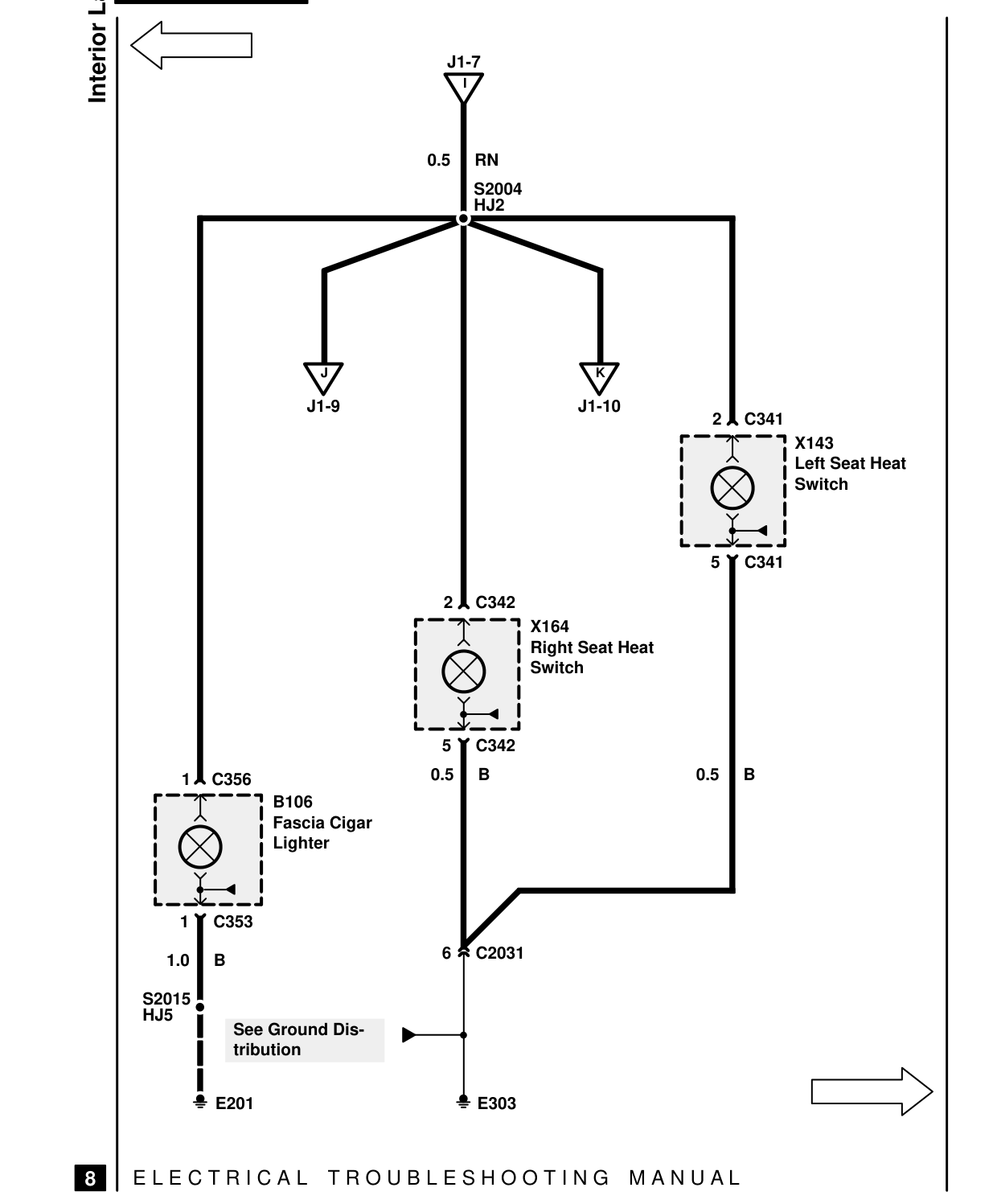 Interior Lamps – Circuit Diagram