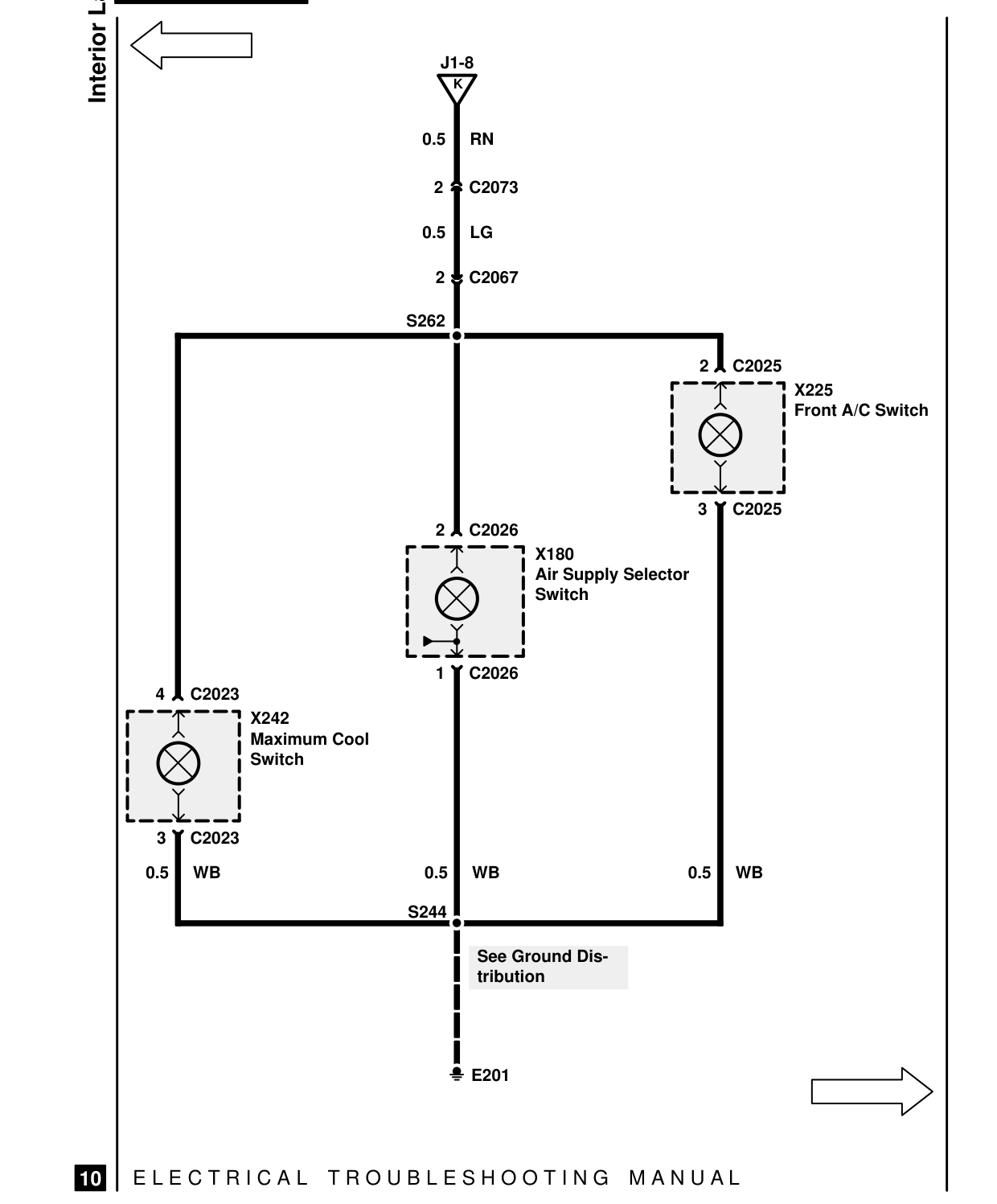 Interior Lamps – Circuit Diagram