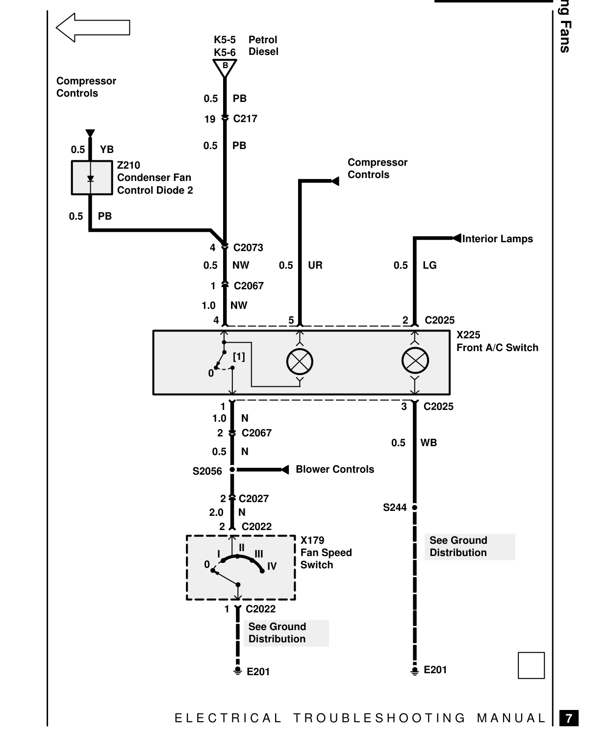 Cooling Fans – Circuit Diagram