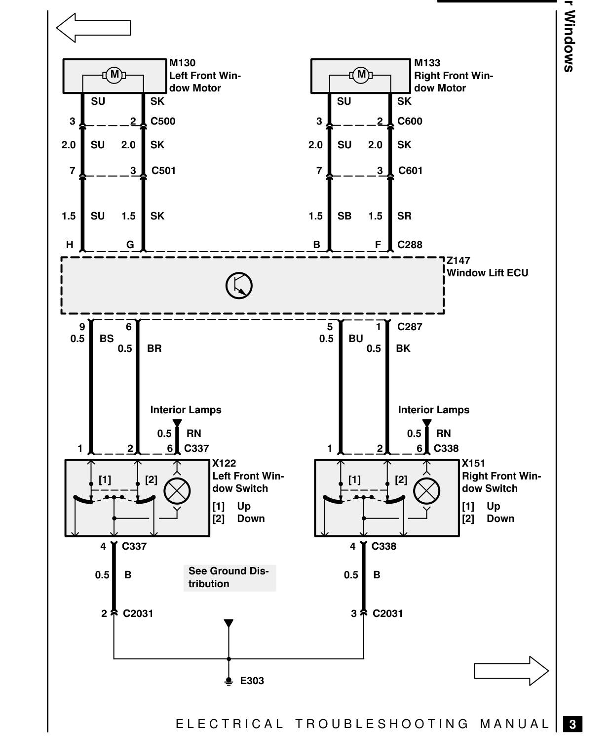 Power Windows – Circuit Diagram