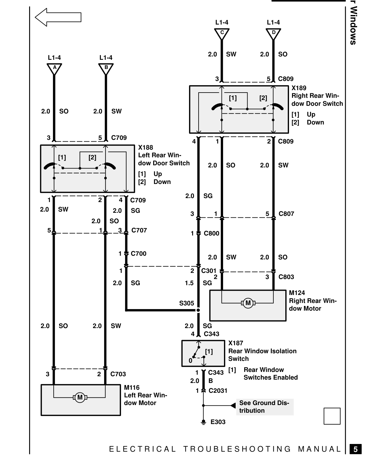 Power Windows – Circuit Diagram