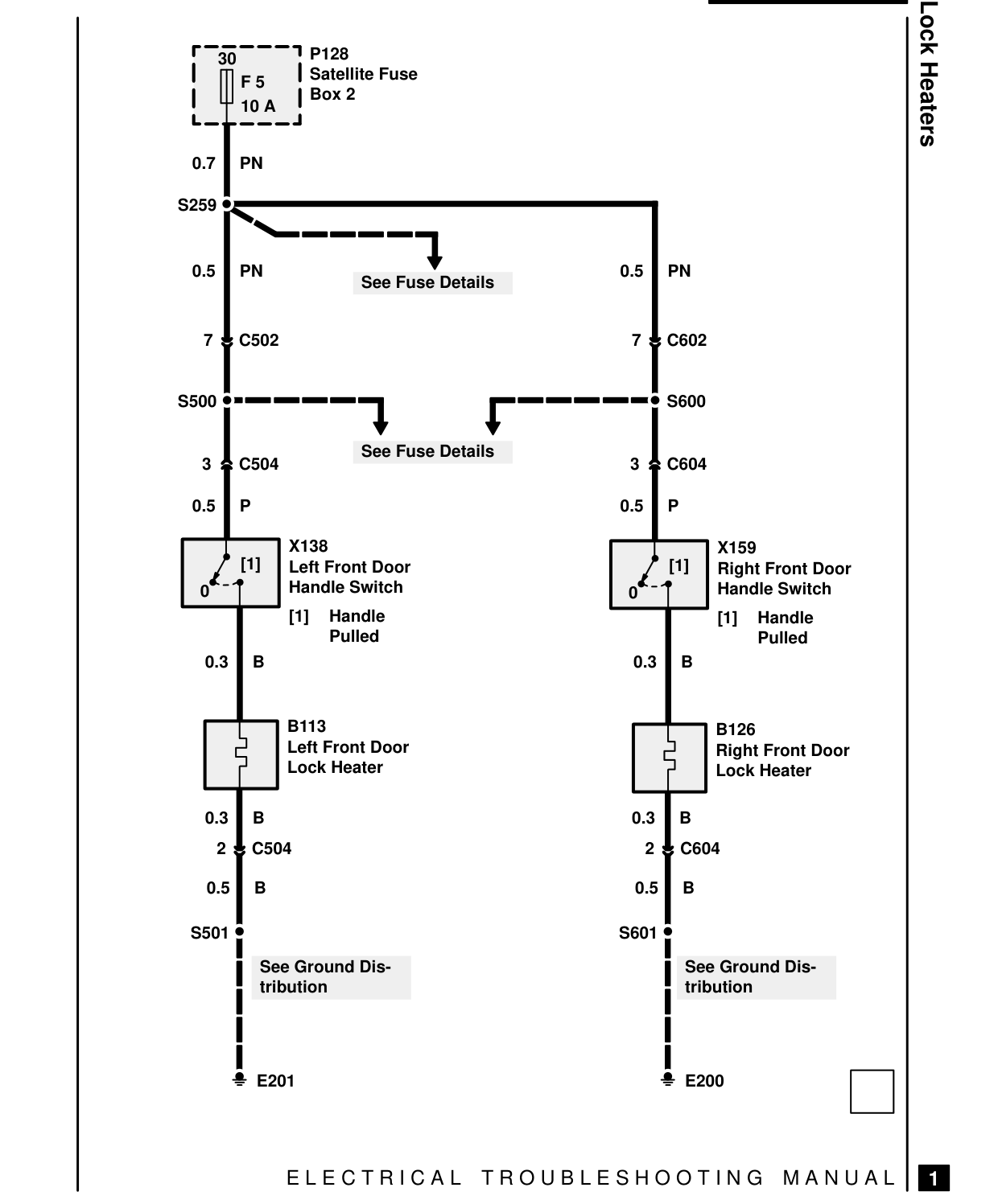 Door Lock Heaters – Circuit Diagram