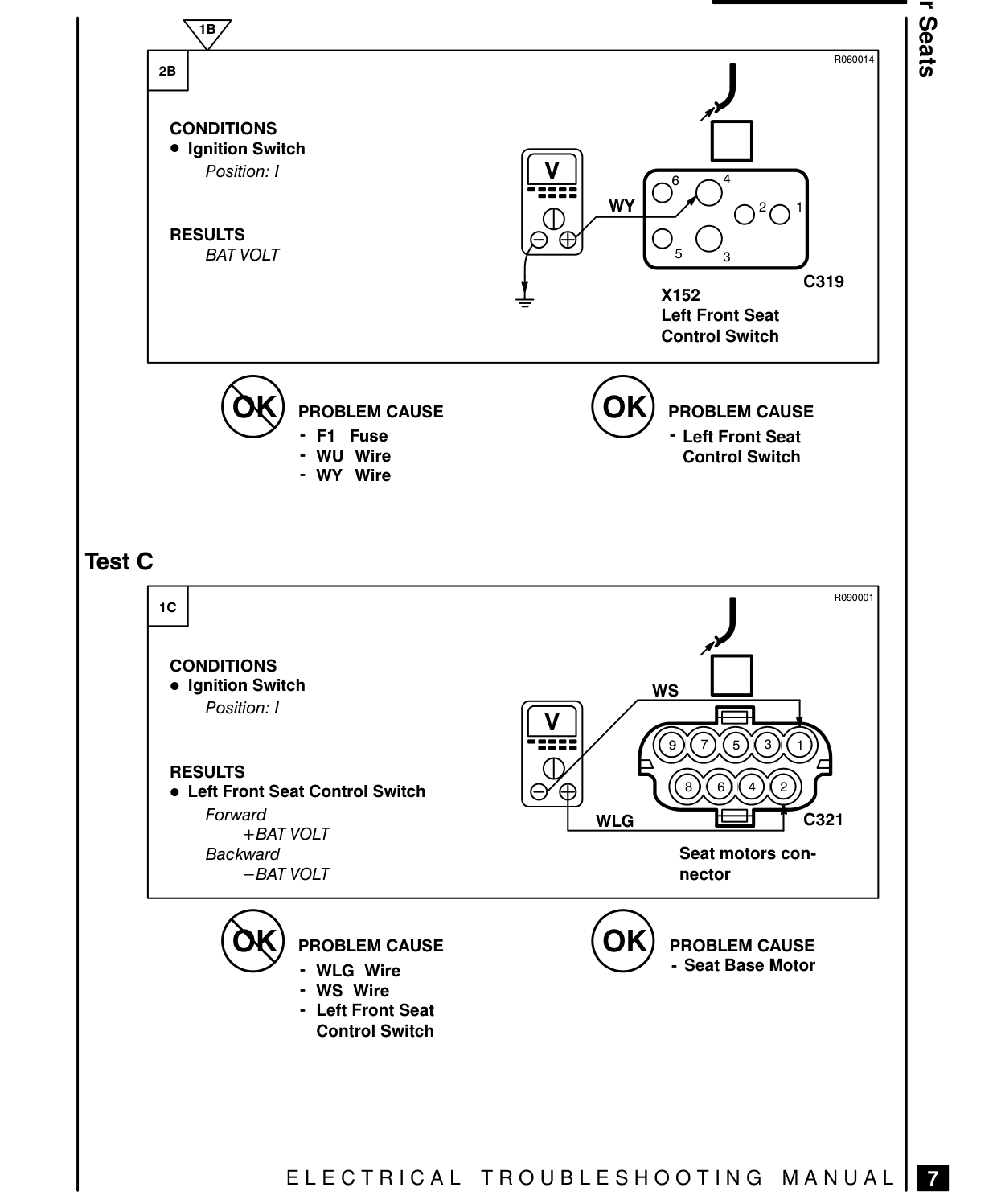 Power Seats – Fault Diagnosis