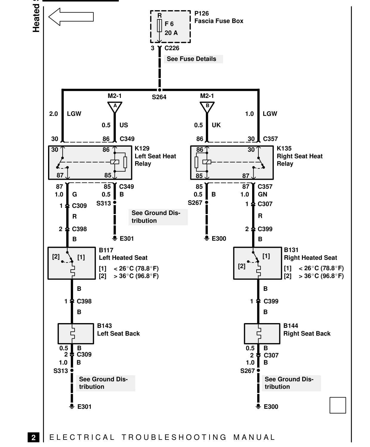 Heated Seats – Circuit Diagram