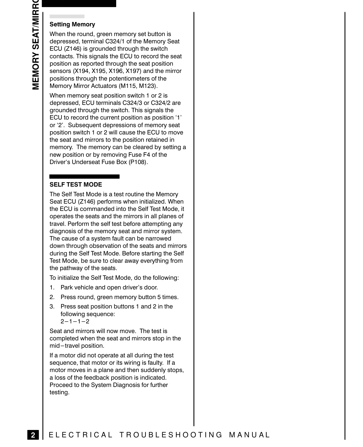 Memory Seat/Mirrors – Page