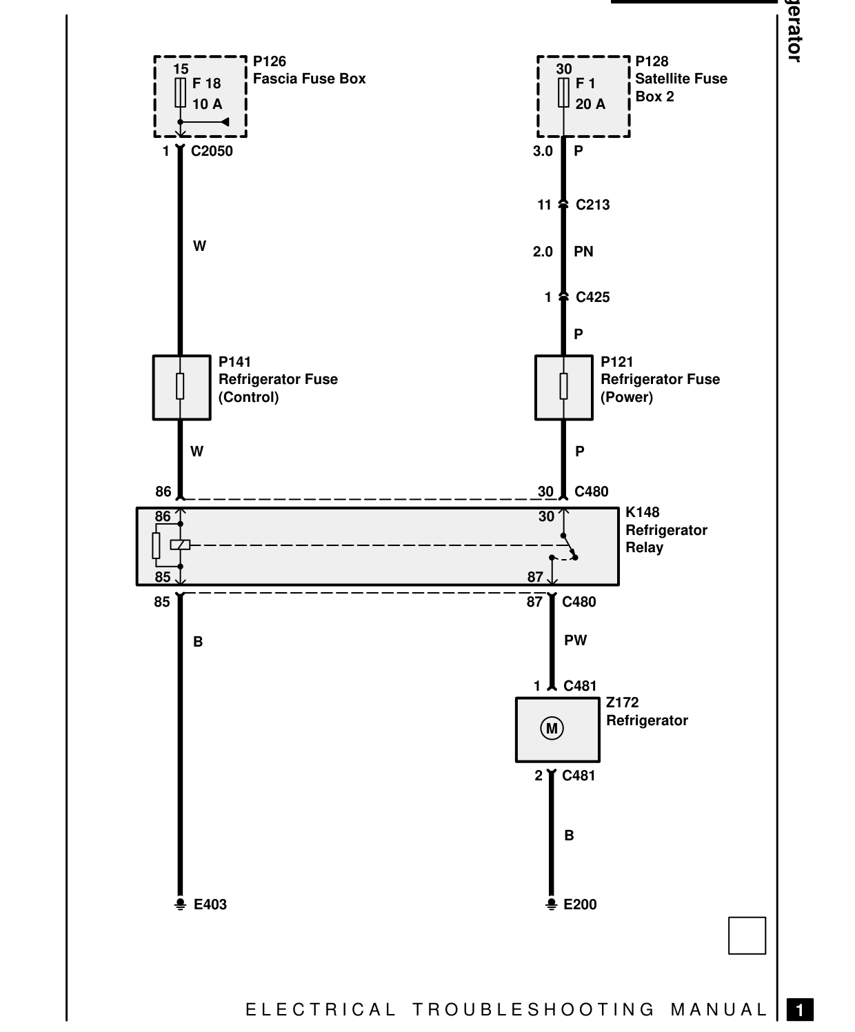 Refrigerator – Circuit Diagram