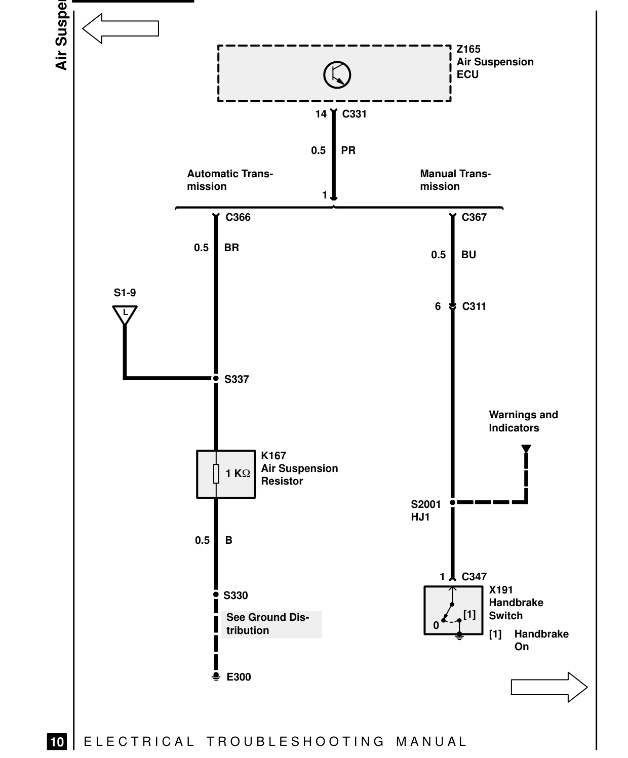Air Suspension – Circuit Diagram